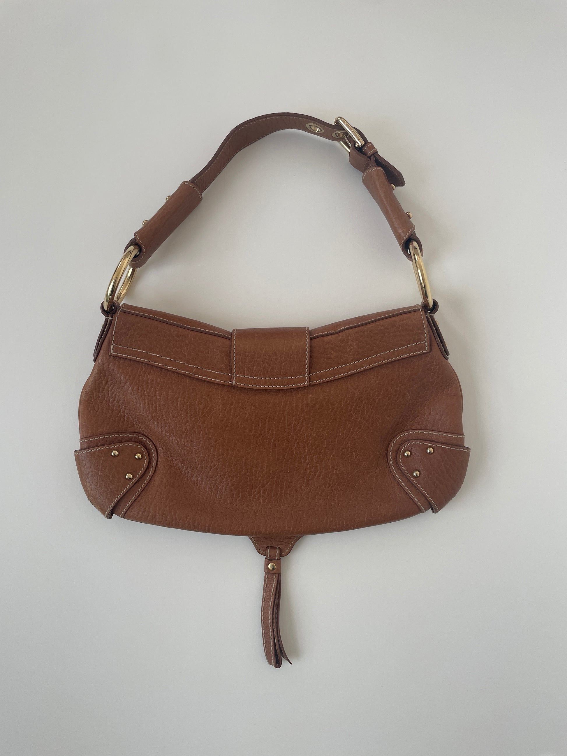 Vintage Dolce & Gabbana rare 2000s camel brown XL baguette bag