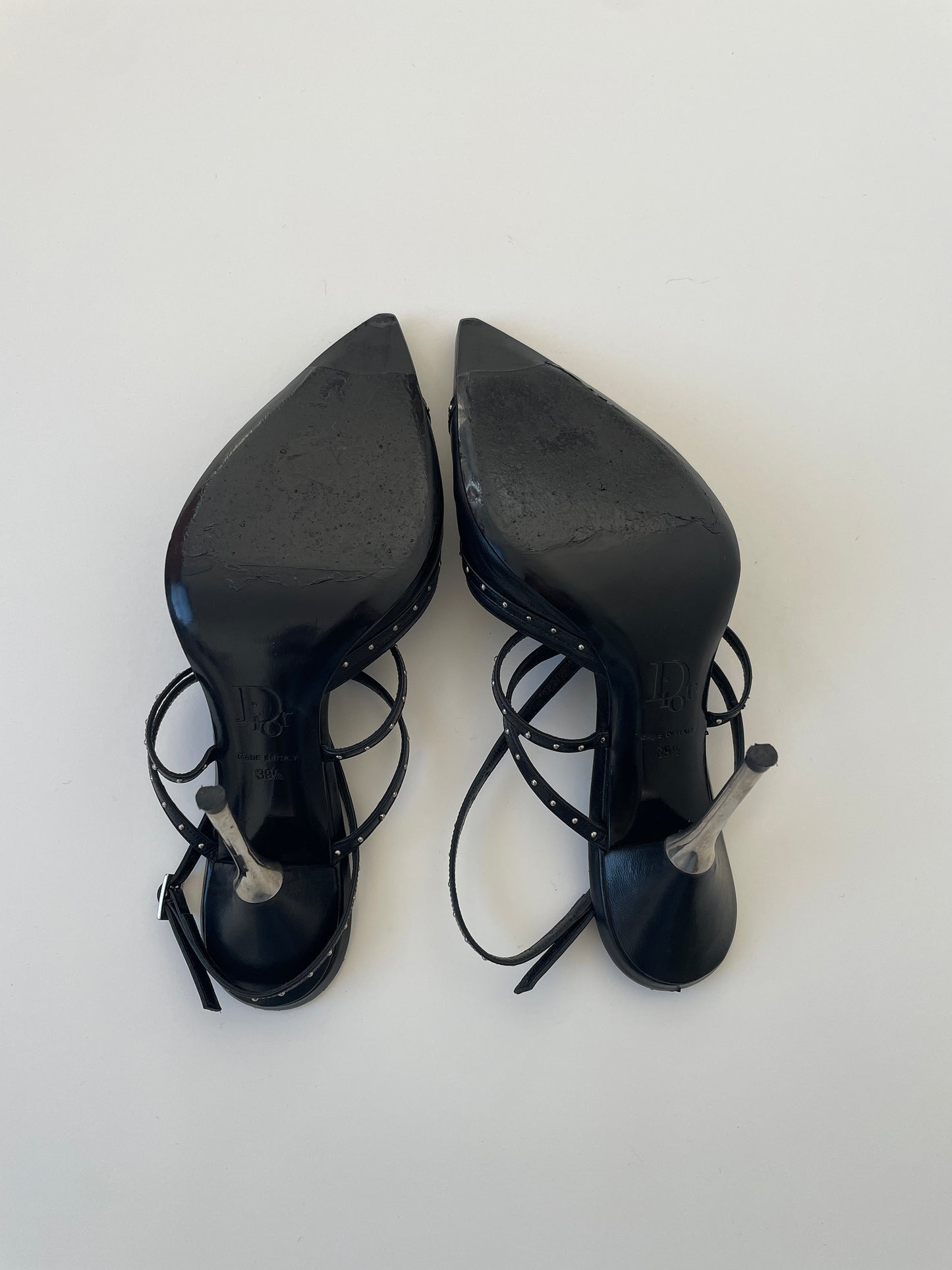 Christian Dior by John Galliano hardcore metal studs and harness heels (EU 39,5/ US 9)