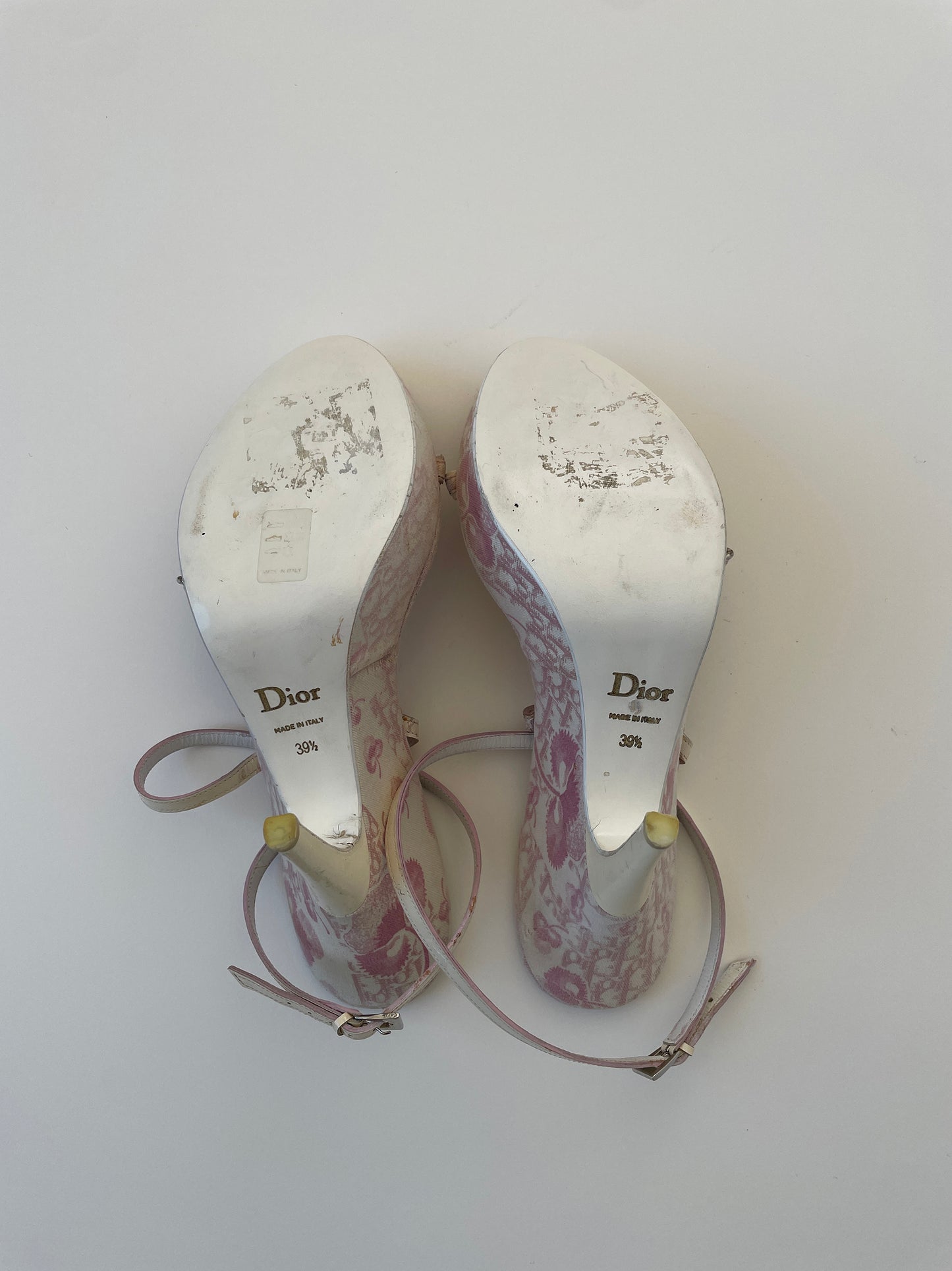 Christian Dior S/S 2003 by John Galliano white cherry blossom platform heels (EU 39,5 / US 9)