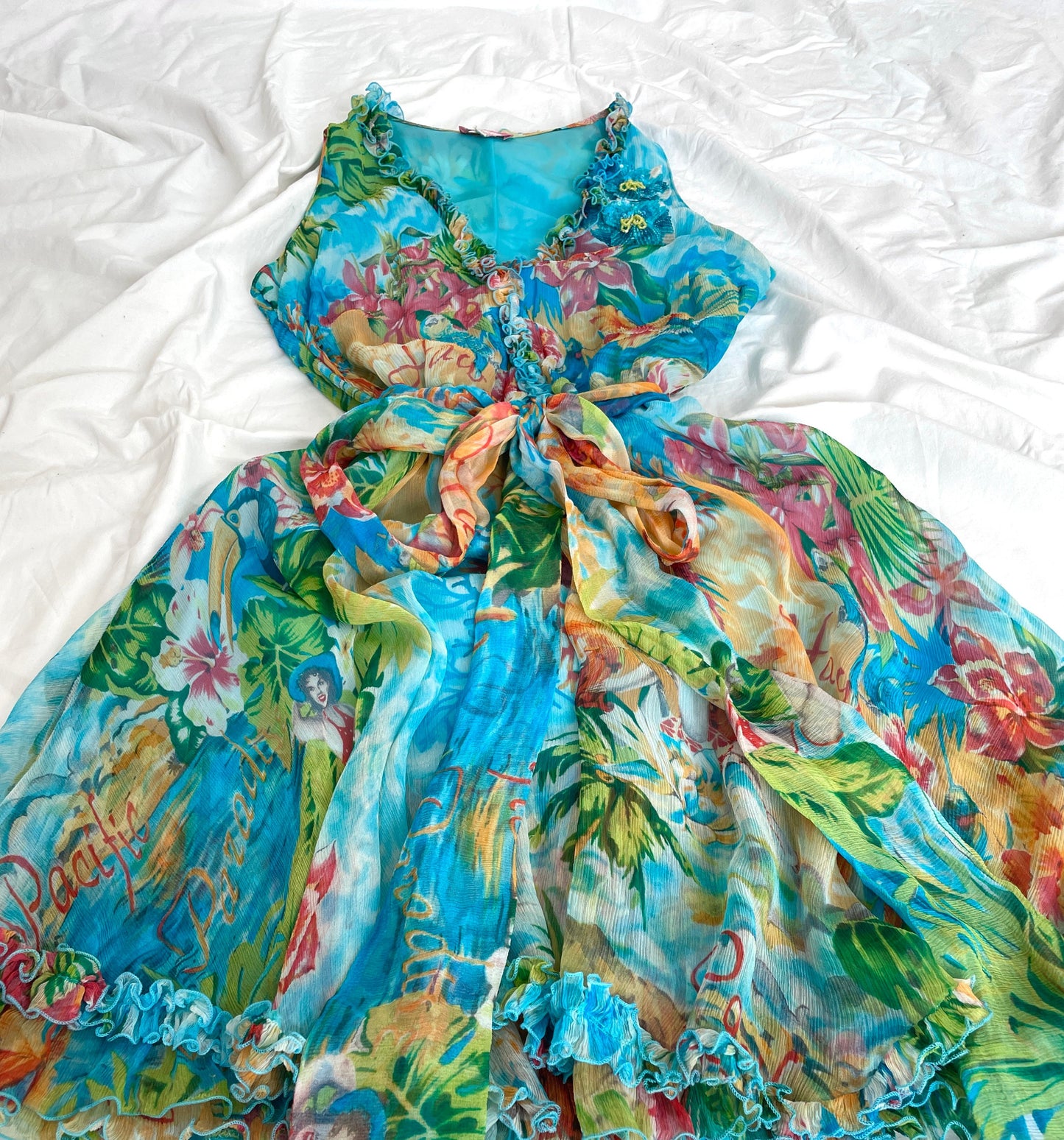 Blugirl Blumarine Paradise silk dress