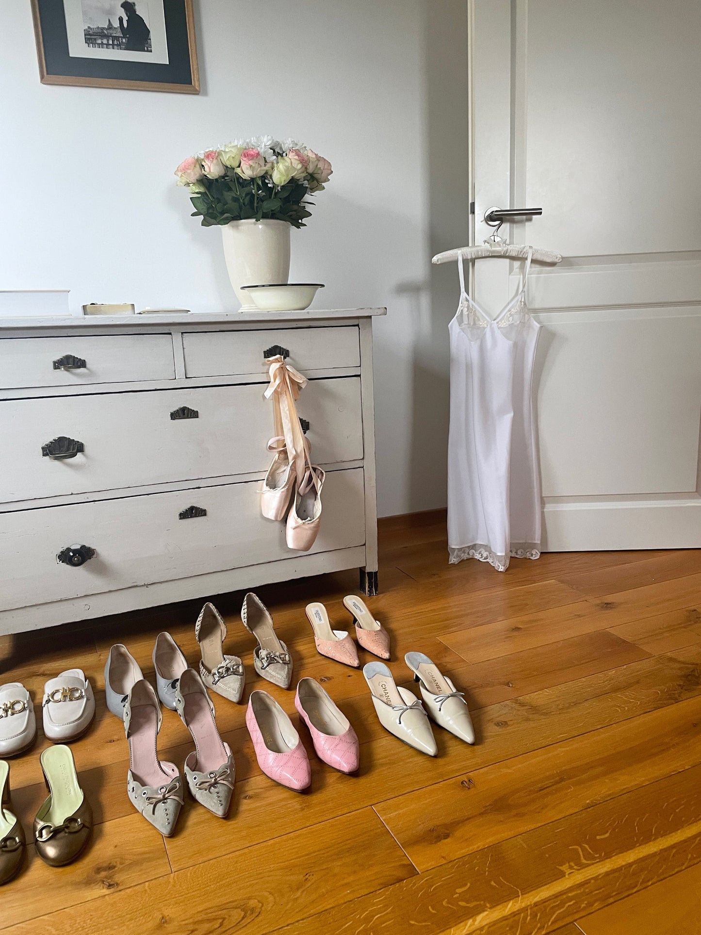 Christian Dior satin lace slip dress