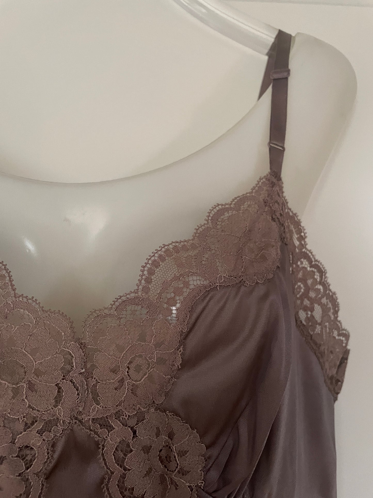 Vintage satin lace slip dress