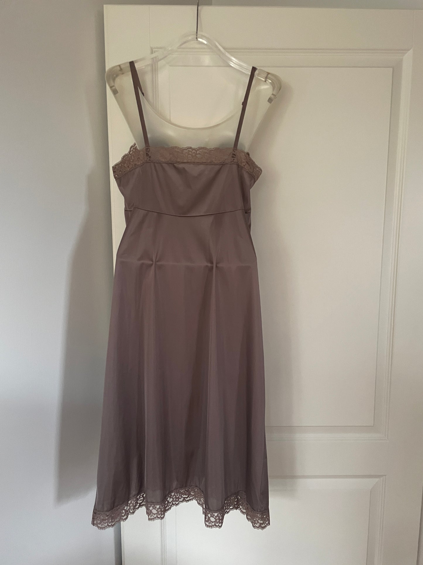 Vintage satin lace slip dress