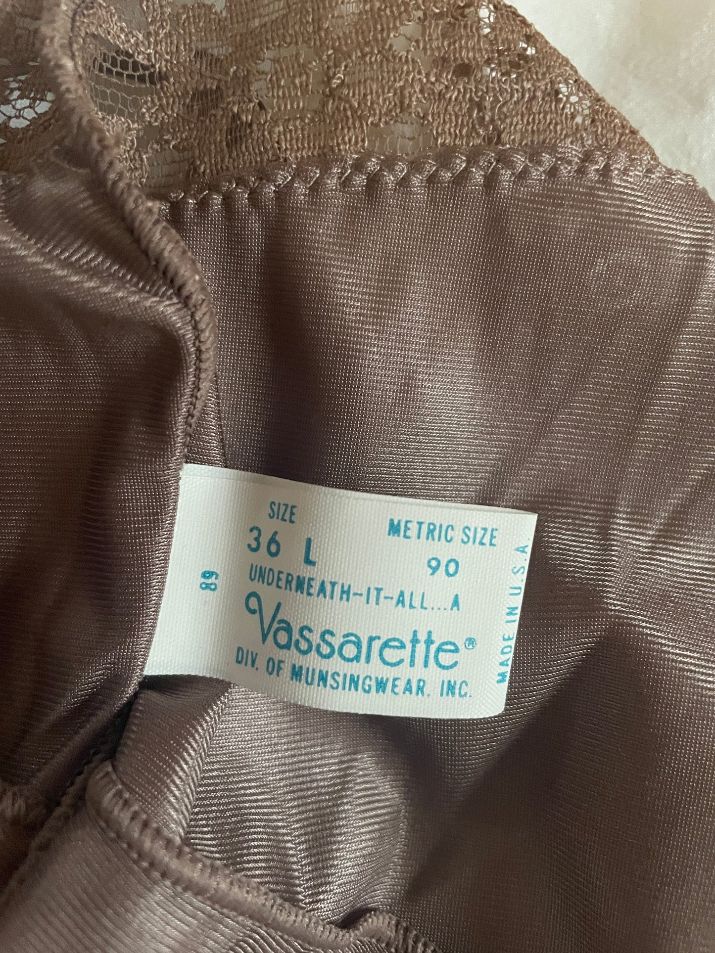 Vintage satin lace slip dress