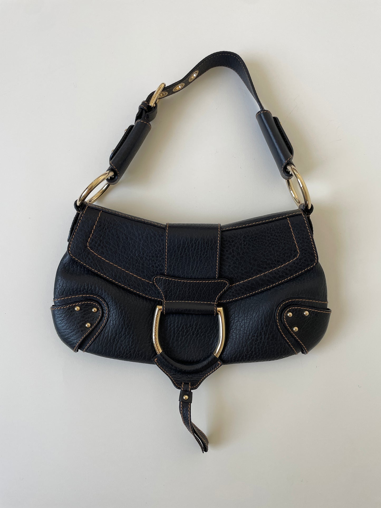Vintage Dolce & Gabbana 2000s black XL baguette bag
