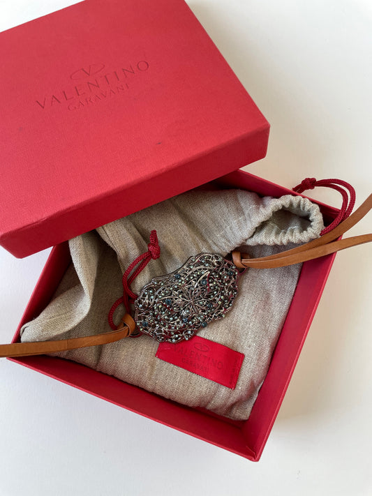 Valentino Garavani S/S 2004 silver strappy butterfly belt UNWORN