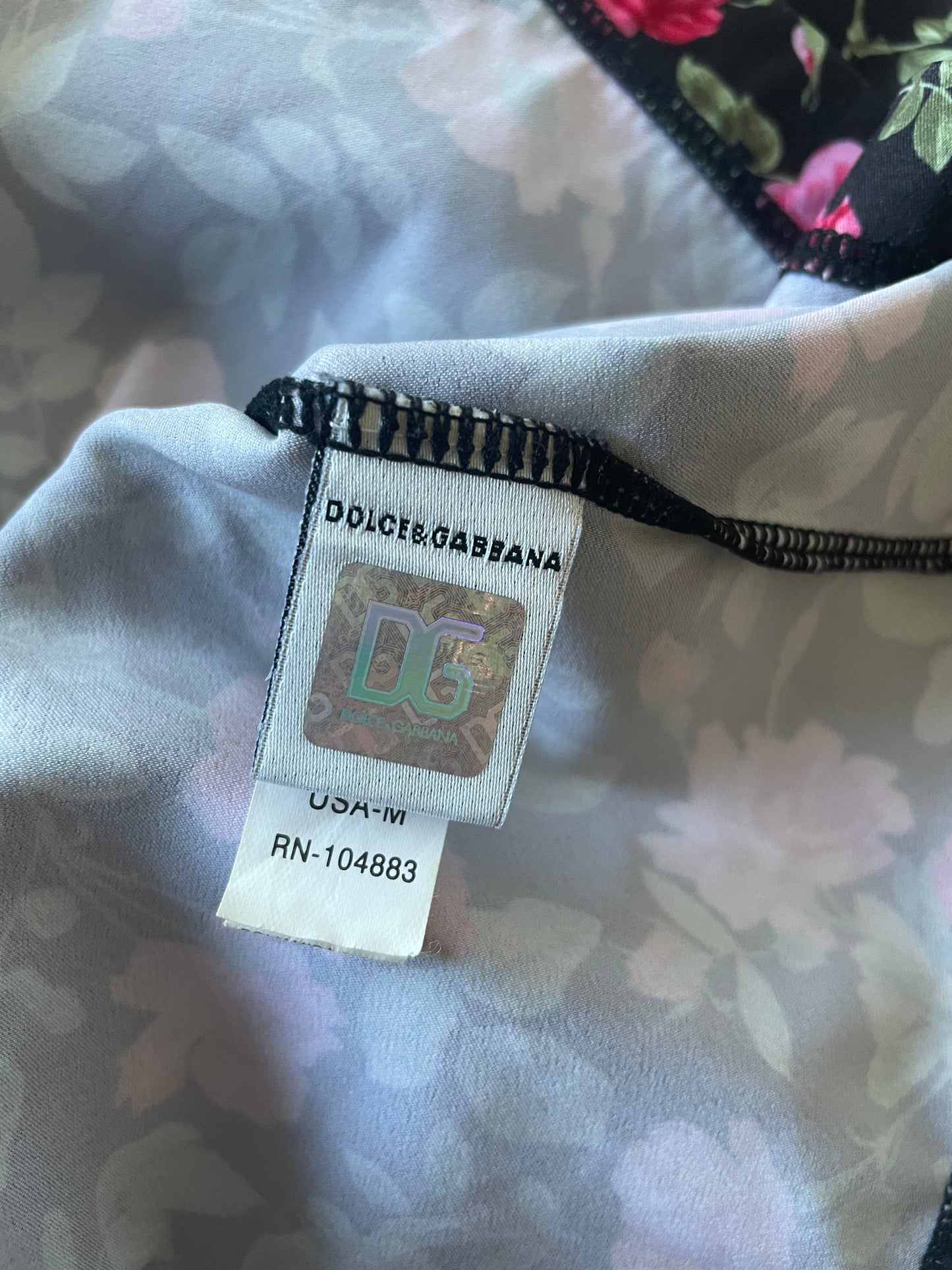 Dolce & Gabbana roses & lace cami top