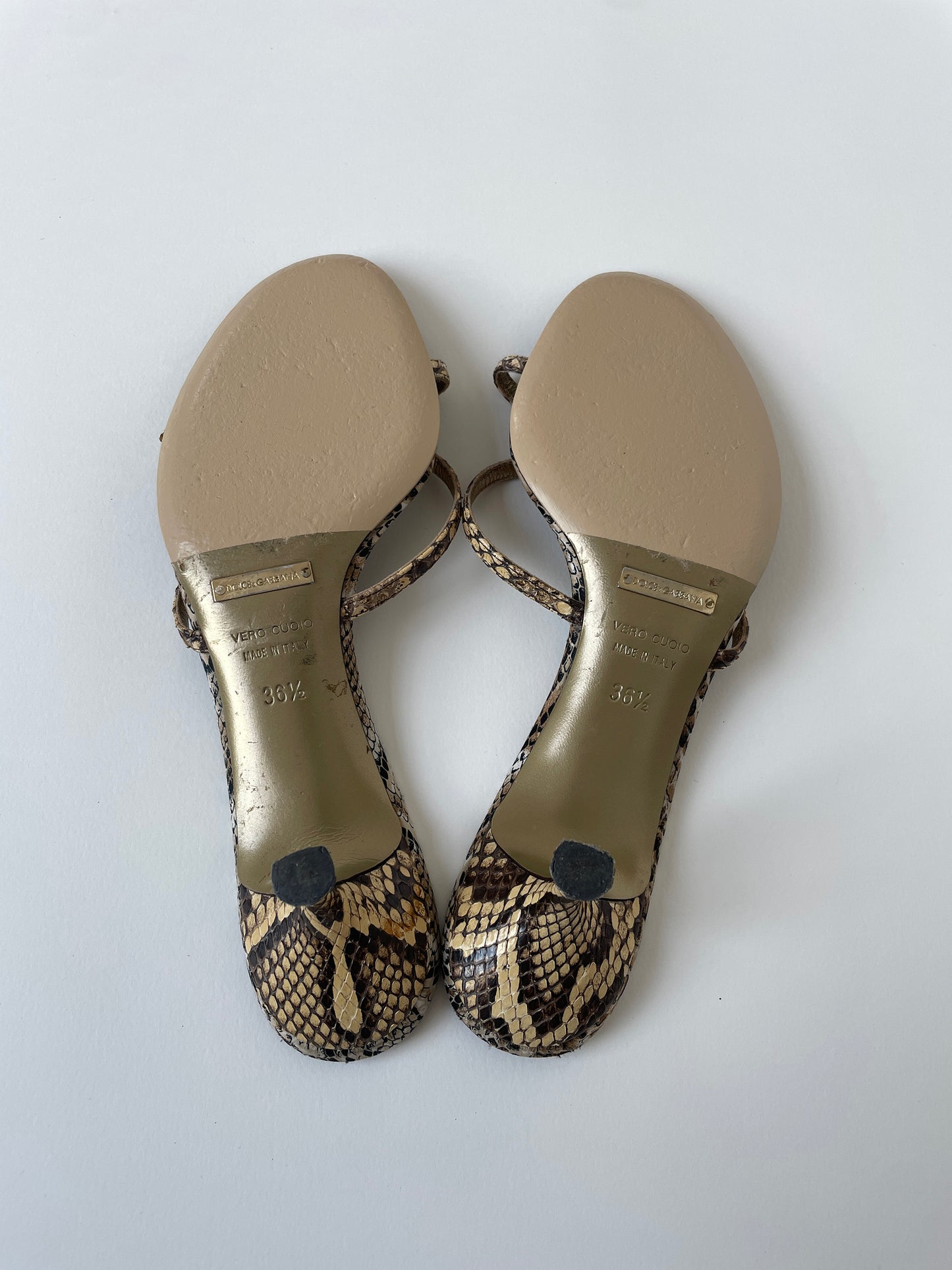 Dolce & Gabbana 2000s python heart kitten heels (EU 36,5 / US 6)