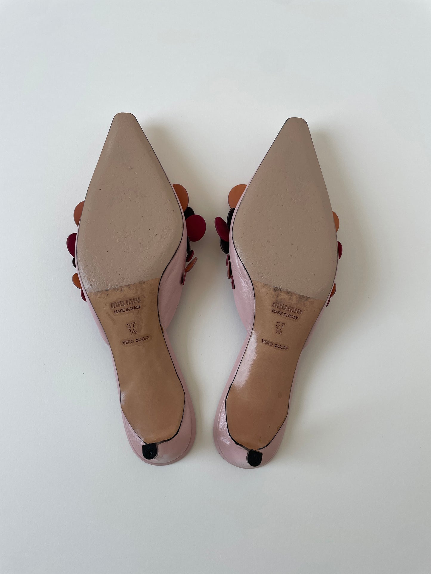 Miu Miu 2000s pink playful kitten heel mules (EU 37,5 / US 7)