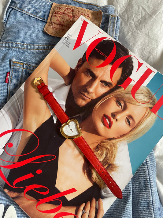 Vintage Yves Saint Laurent heart watch