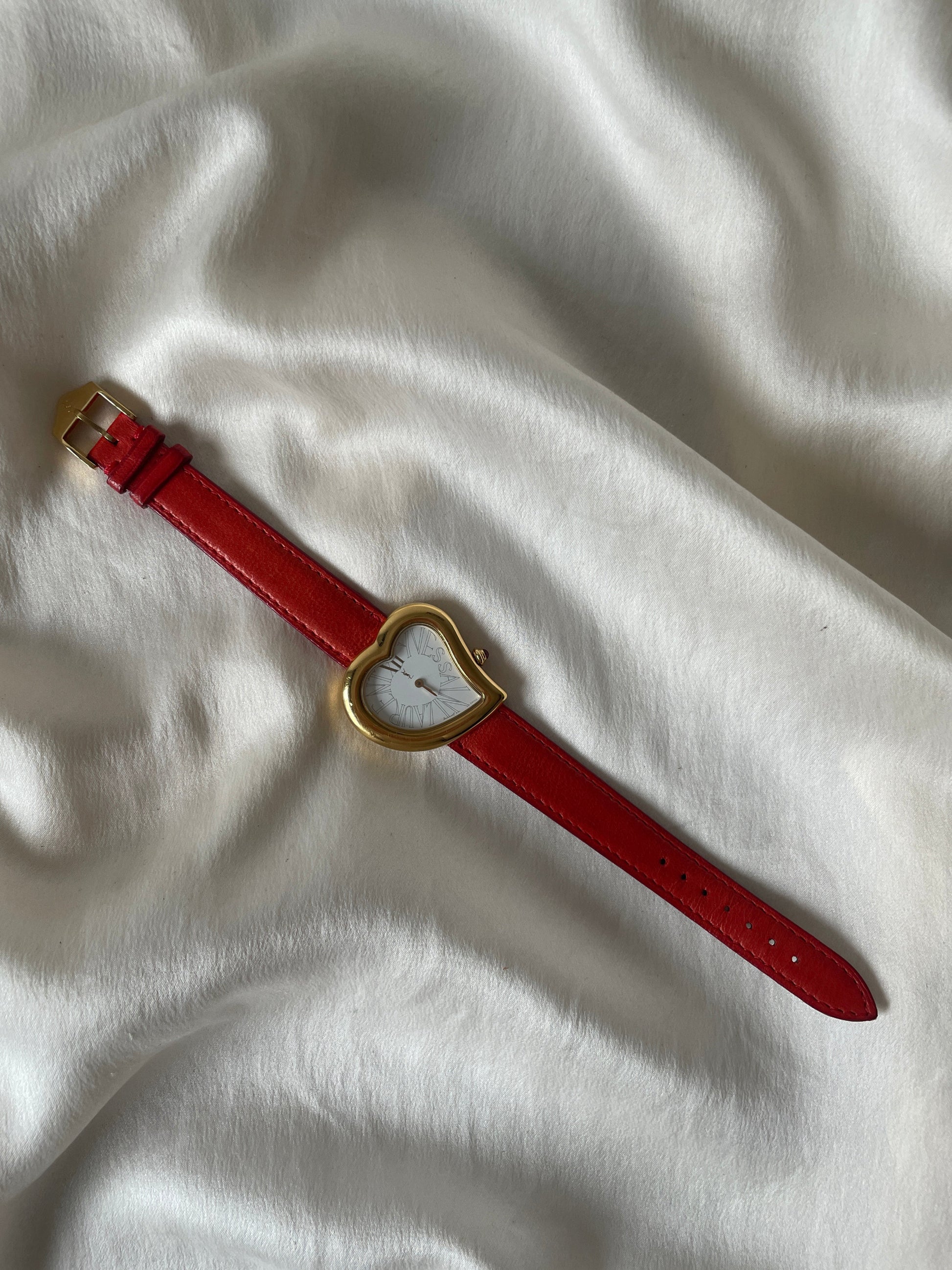 Vintage Yves Saint Laurent heart watch