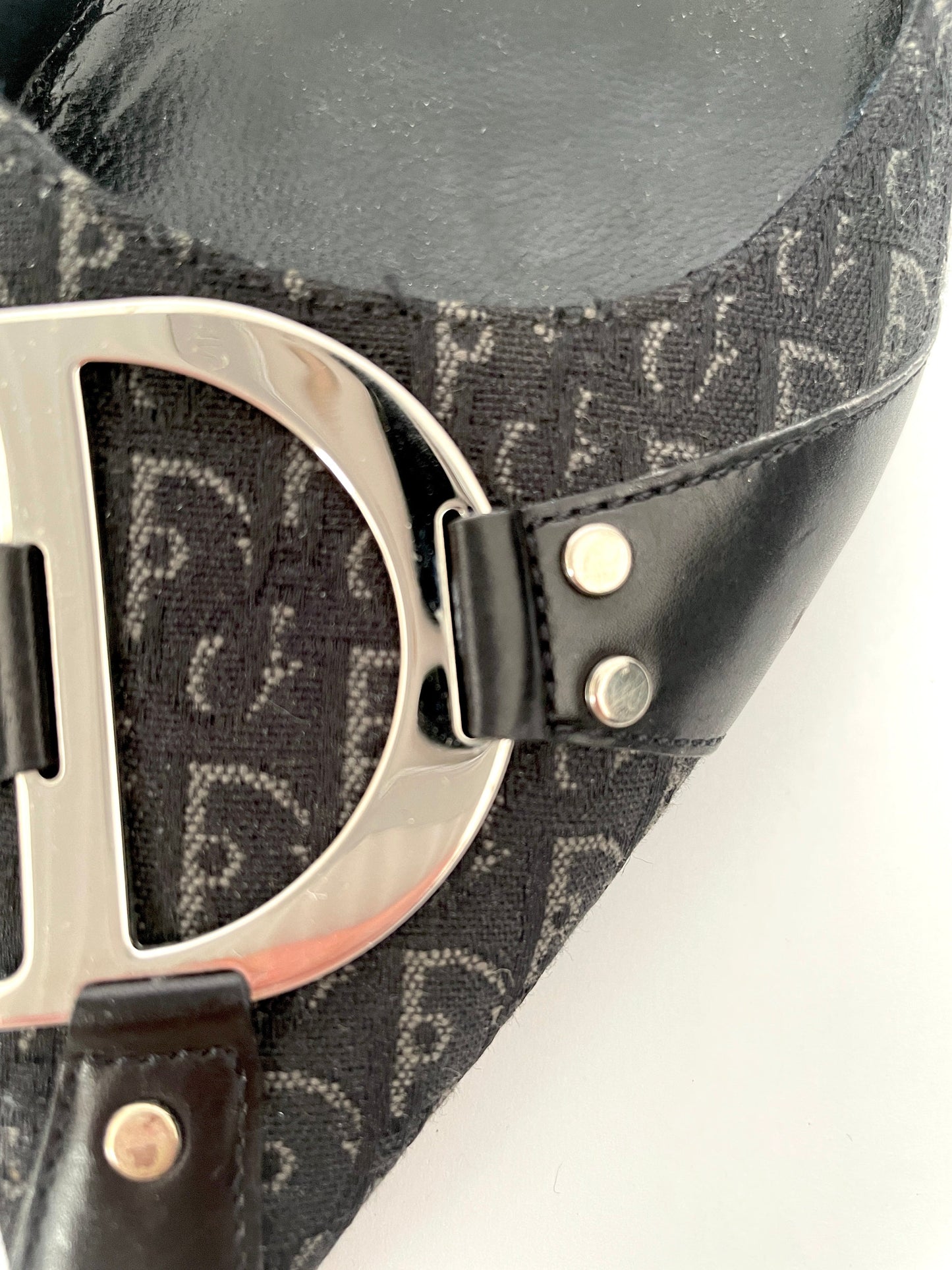 Christian Dior by John Galliano hardcore metal logo heel mules