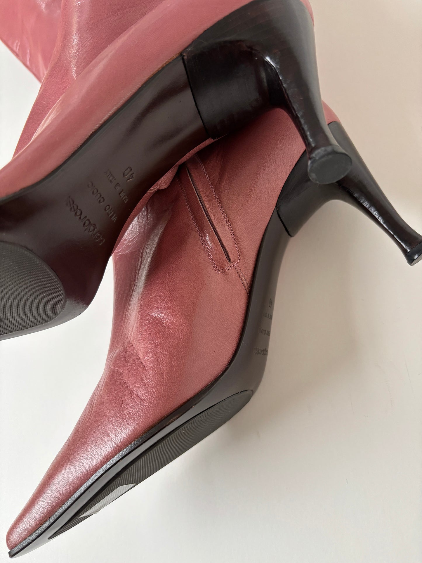 Sergio Rossi 2000s dusty pink boots UNWORN (EU 40 / US 9.5)