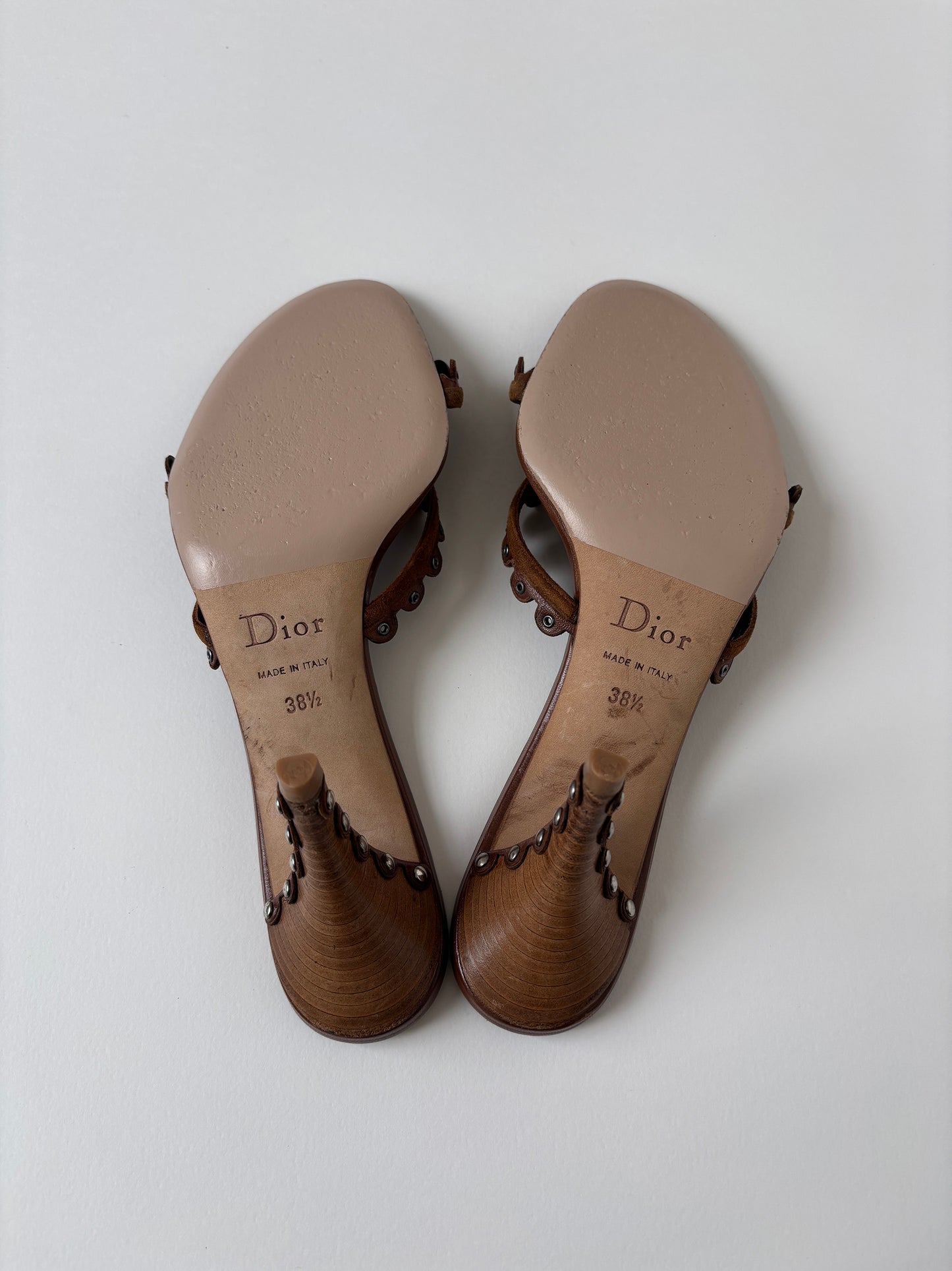 Christian Dior by John Galliano 2000s brown eyelet heels (EU 38,5 / US 8)