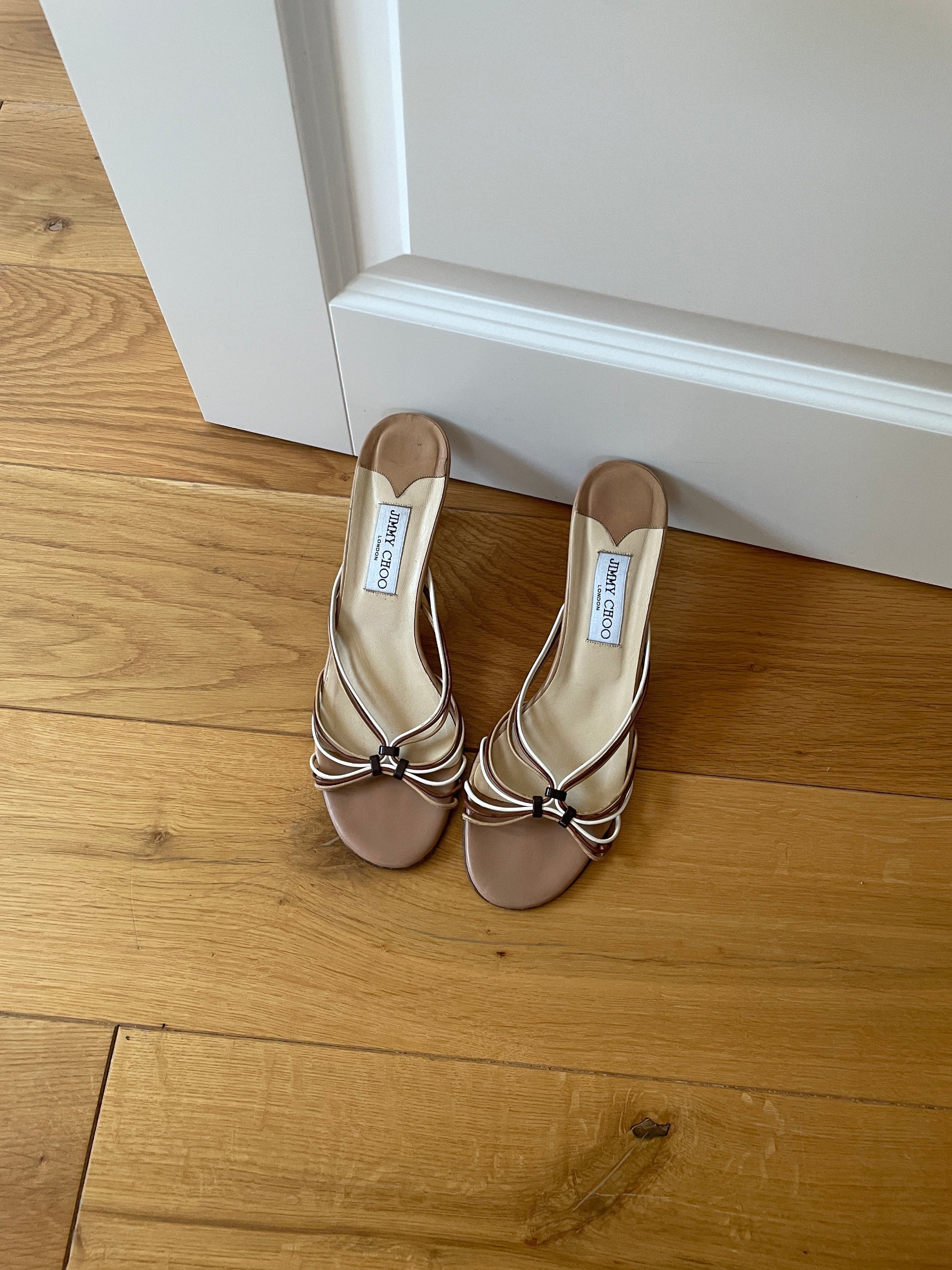 Jimmy Choo skinny strappy sandal heels