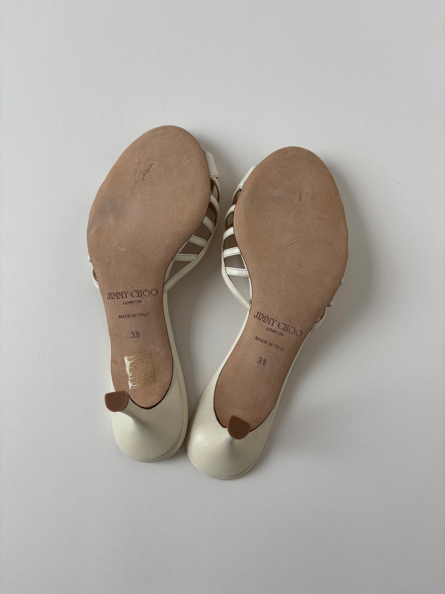 Jimmy Choo 2000s cream white kitten heels UNWORN (EU 38/ US 7.5)