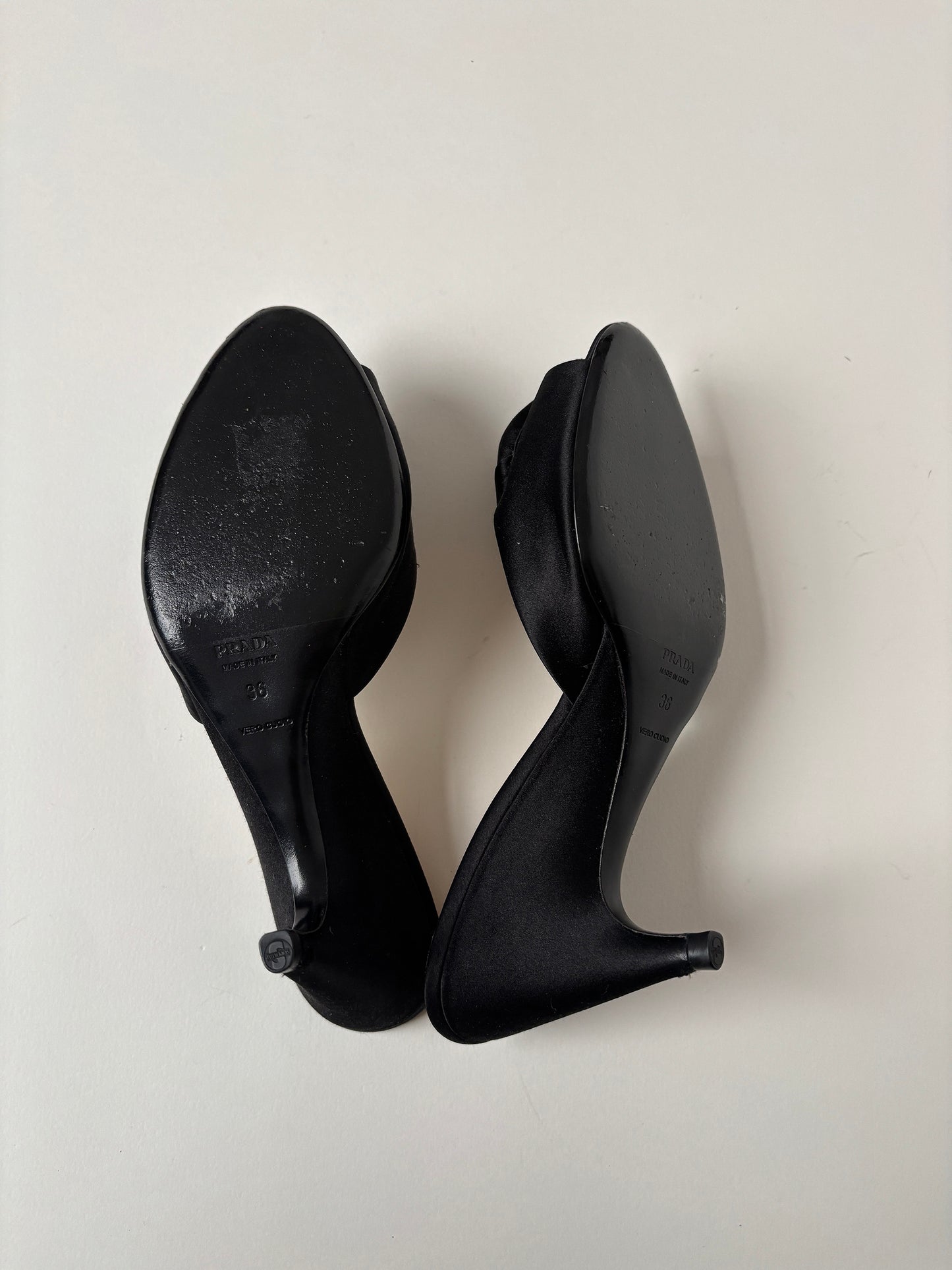 Prada 2000s black silk rose kitten heel (EU 36 / US 5.5)