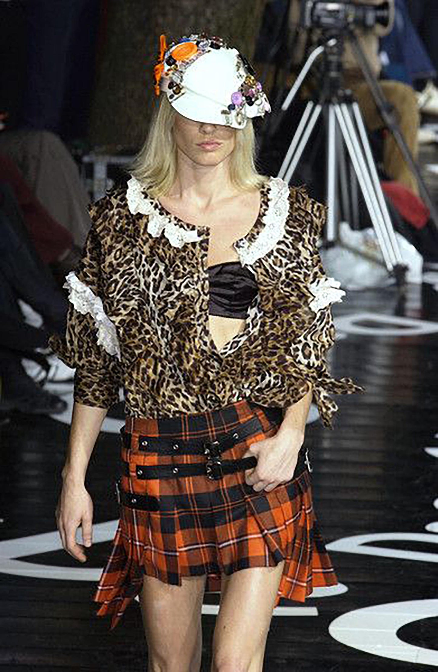 Vintage Dolce & Gabbana S/S 2003 asymmetrical dark grey wool skirt