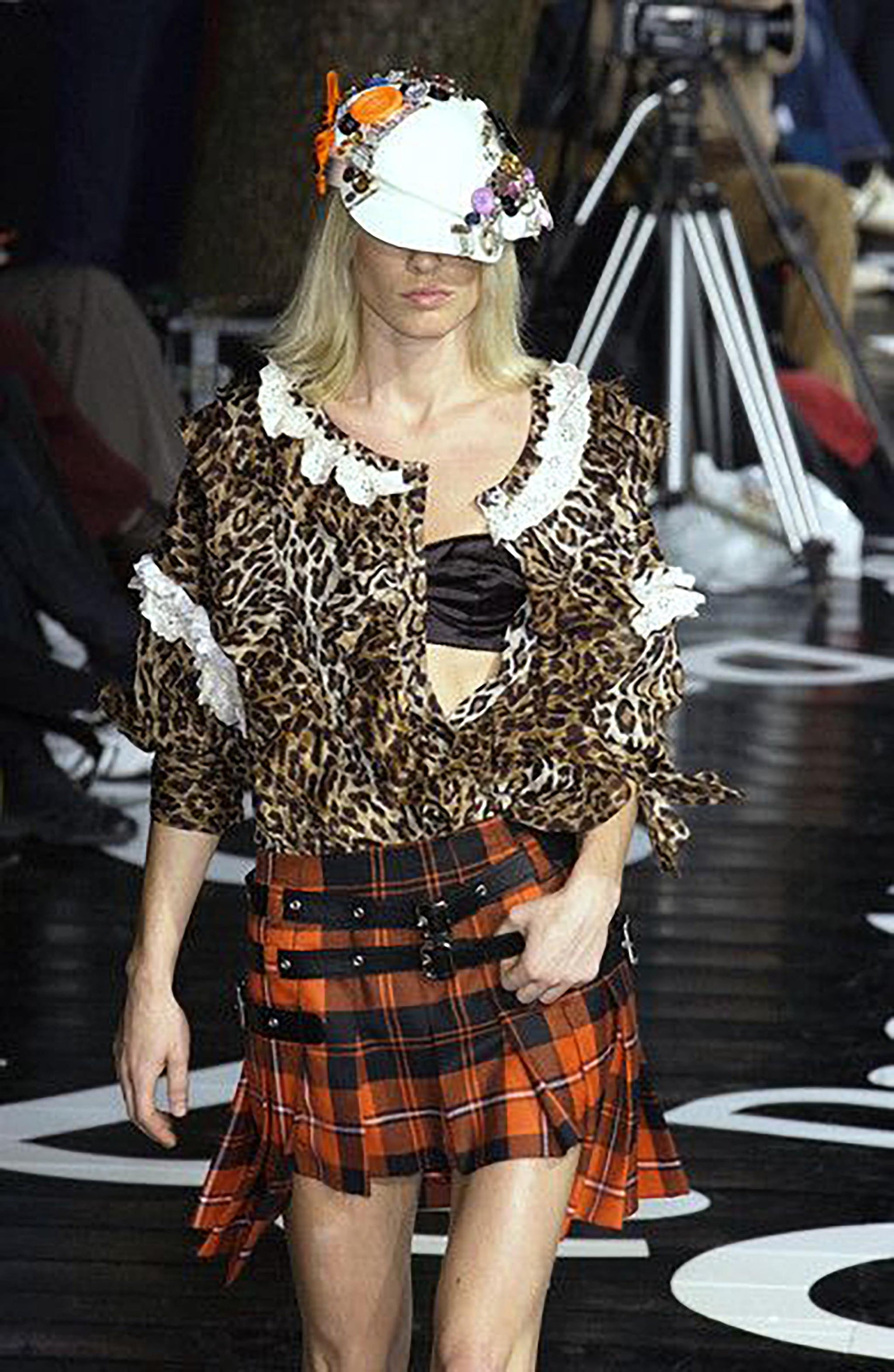 Vintage Dolce & Gabbana S/S 2003 asymmetrical dark grey wool skirt