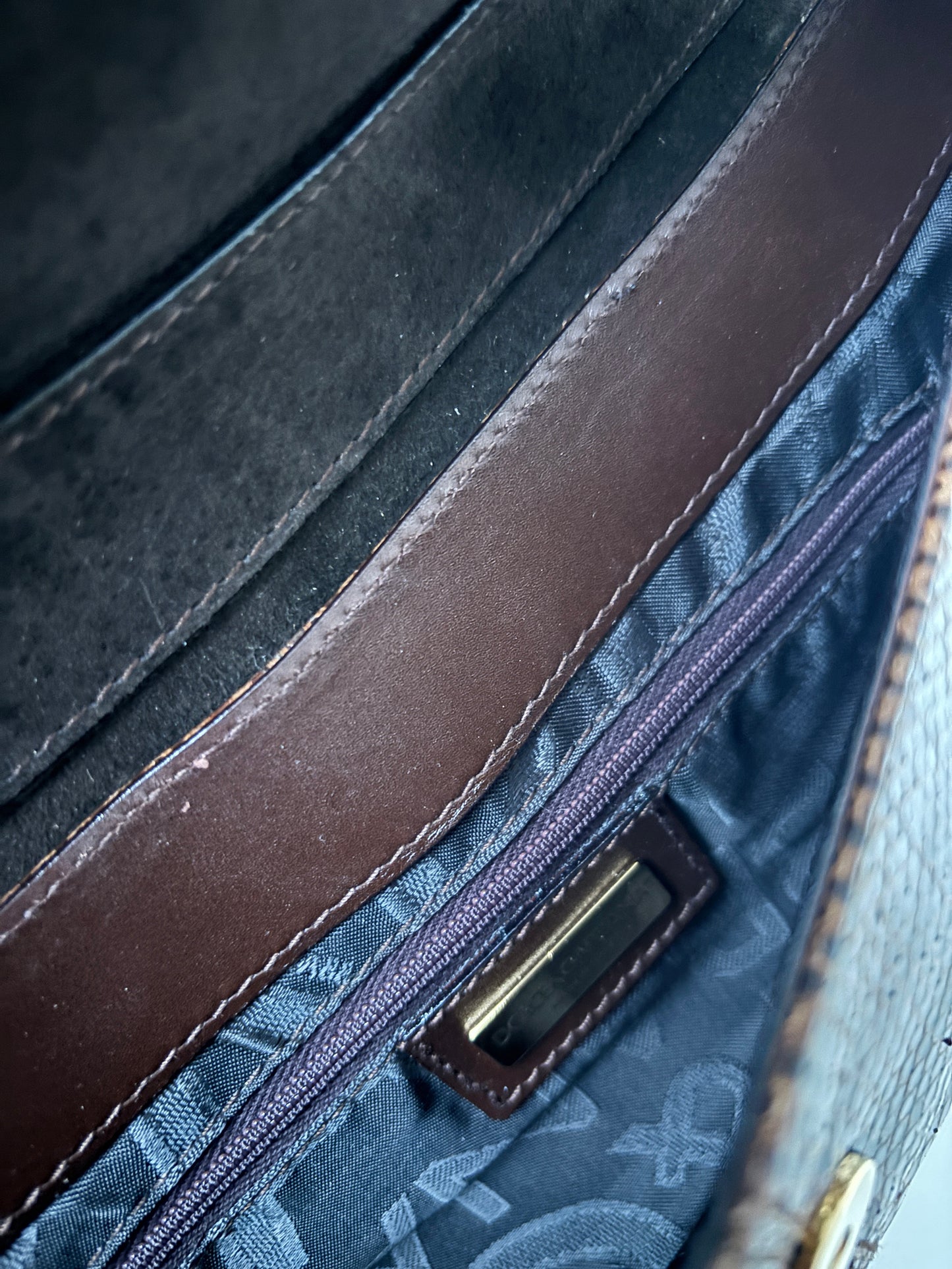 Dolce & Gabbana 2000s brown python O-Ring baguette bag UNWORN