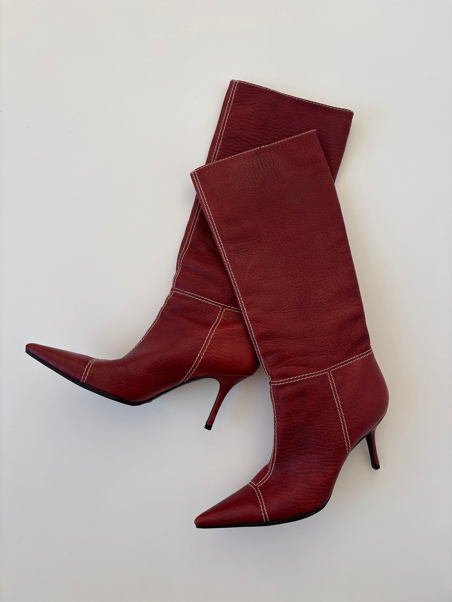 Dolce & Gabbana 2000s red leather boots (EU 39,5 / US 9)