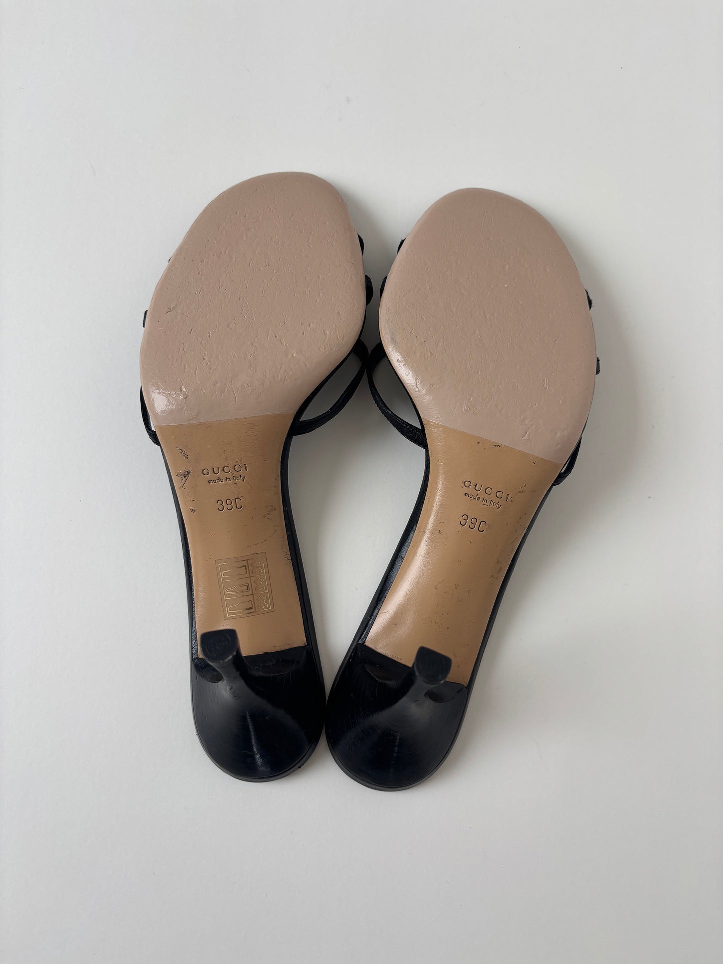 Gucci 2000s black interlocking GG sandal heels (EU 39 / US 8.5)