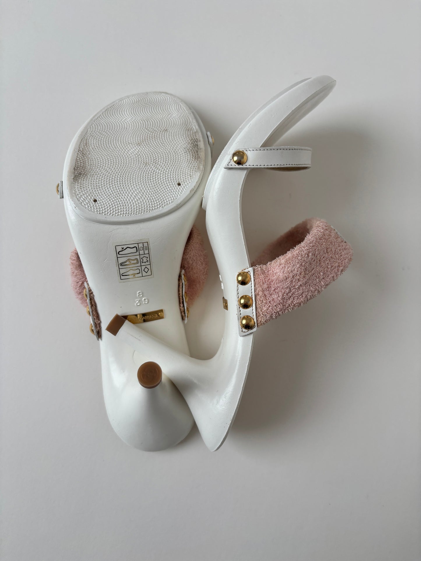 Dolce & Gabbana 2000s white platform mules (EU 38,5 / US 8)