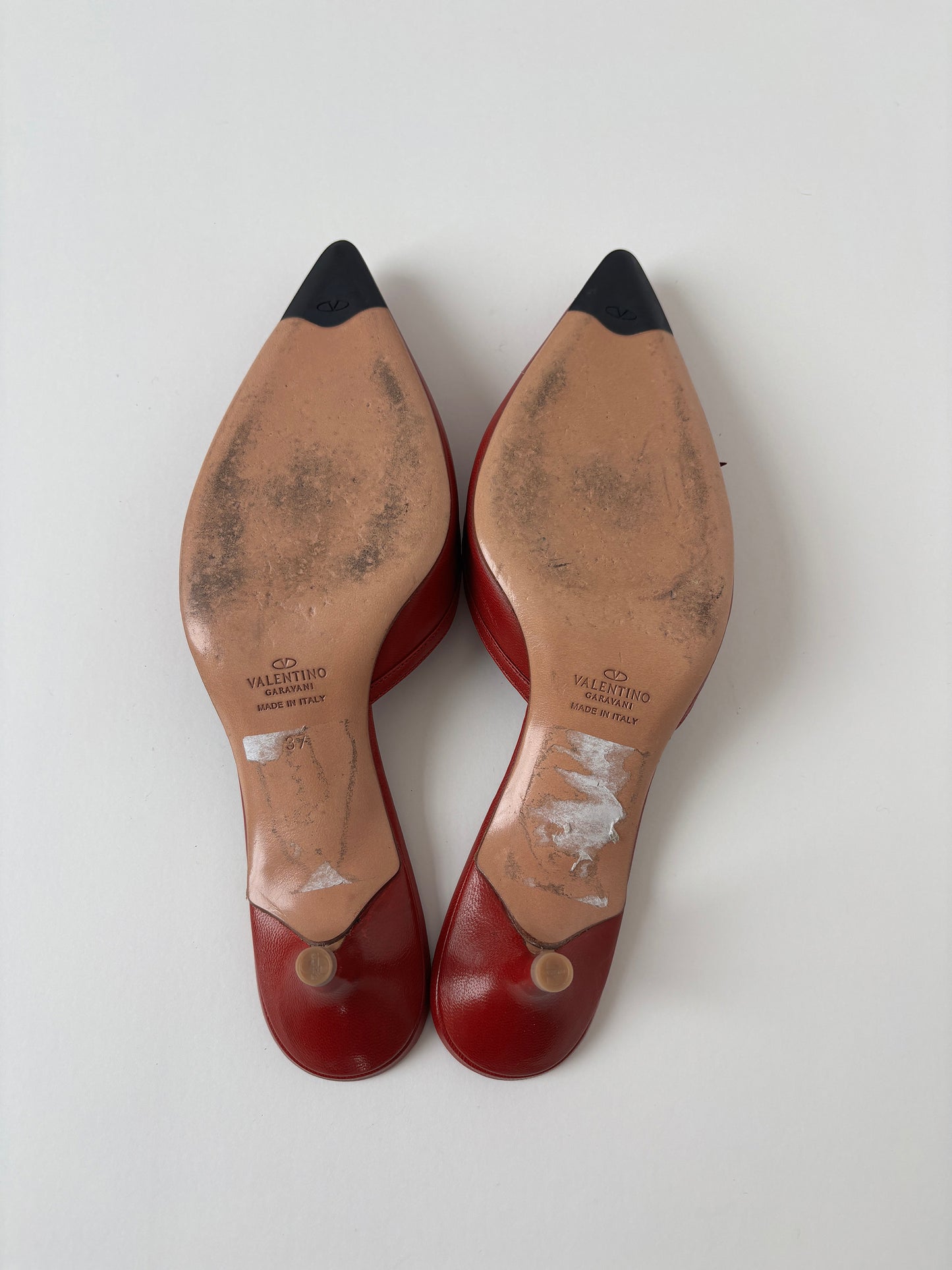 Valentino Garavani 2000s red bow kitten heel mules (EU 37 / US 6.5)