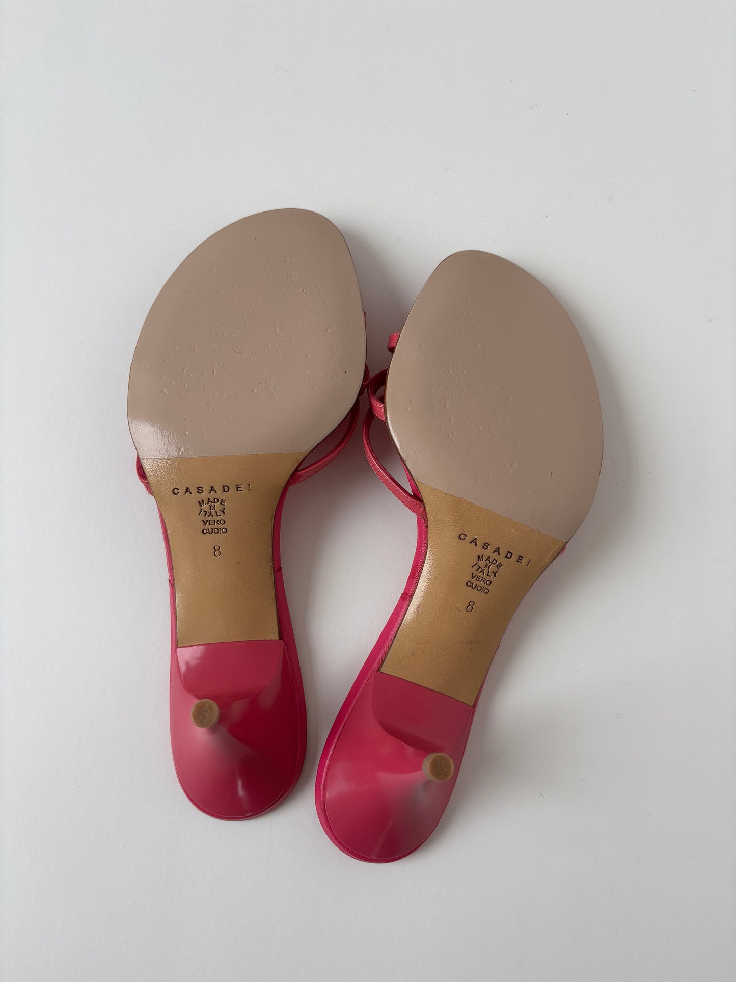 Casadei 2000s pink floral kitten heels (EU 39 / US 8.5)