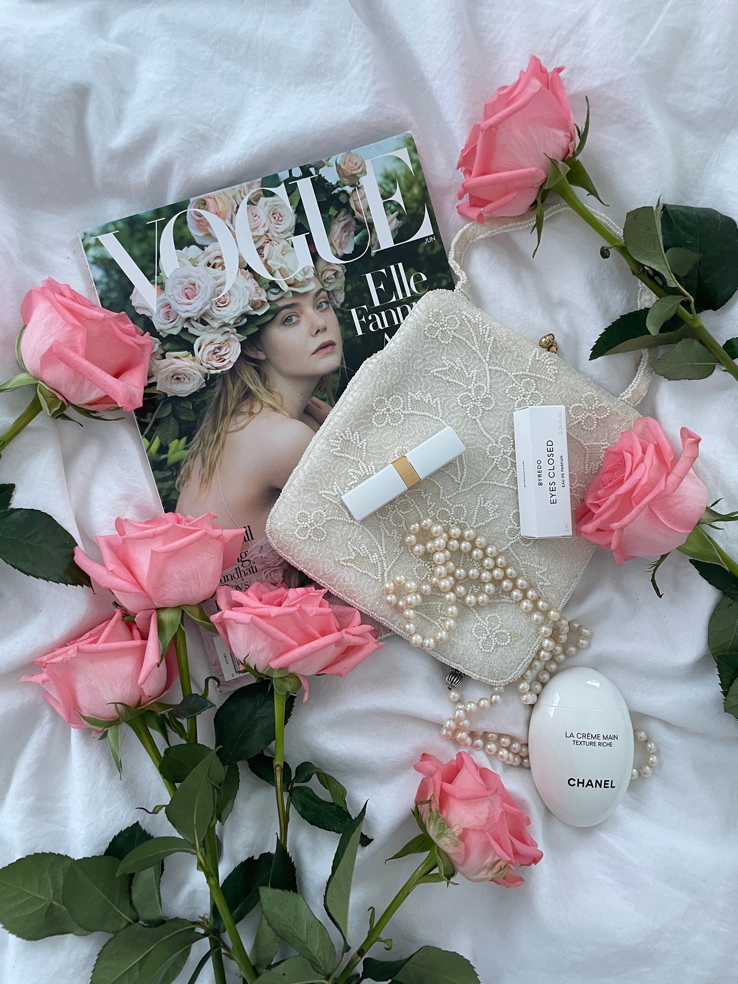 Vintage 1950s pearl bridal bag