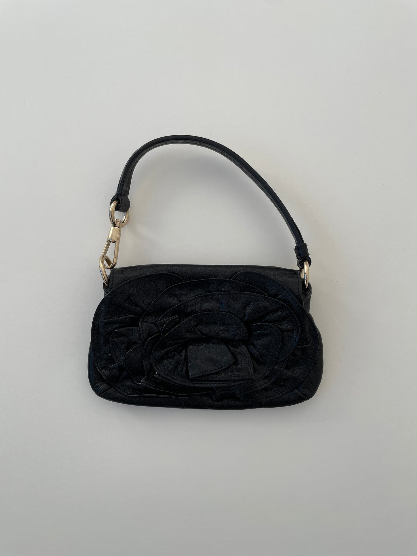 Vintage YSL by Tom Ford black Nadja flower mini bag
