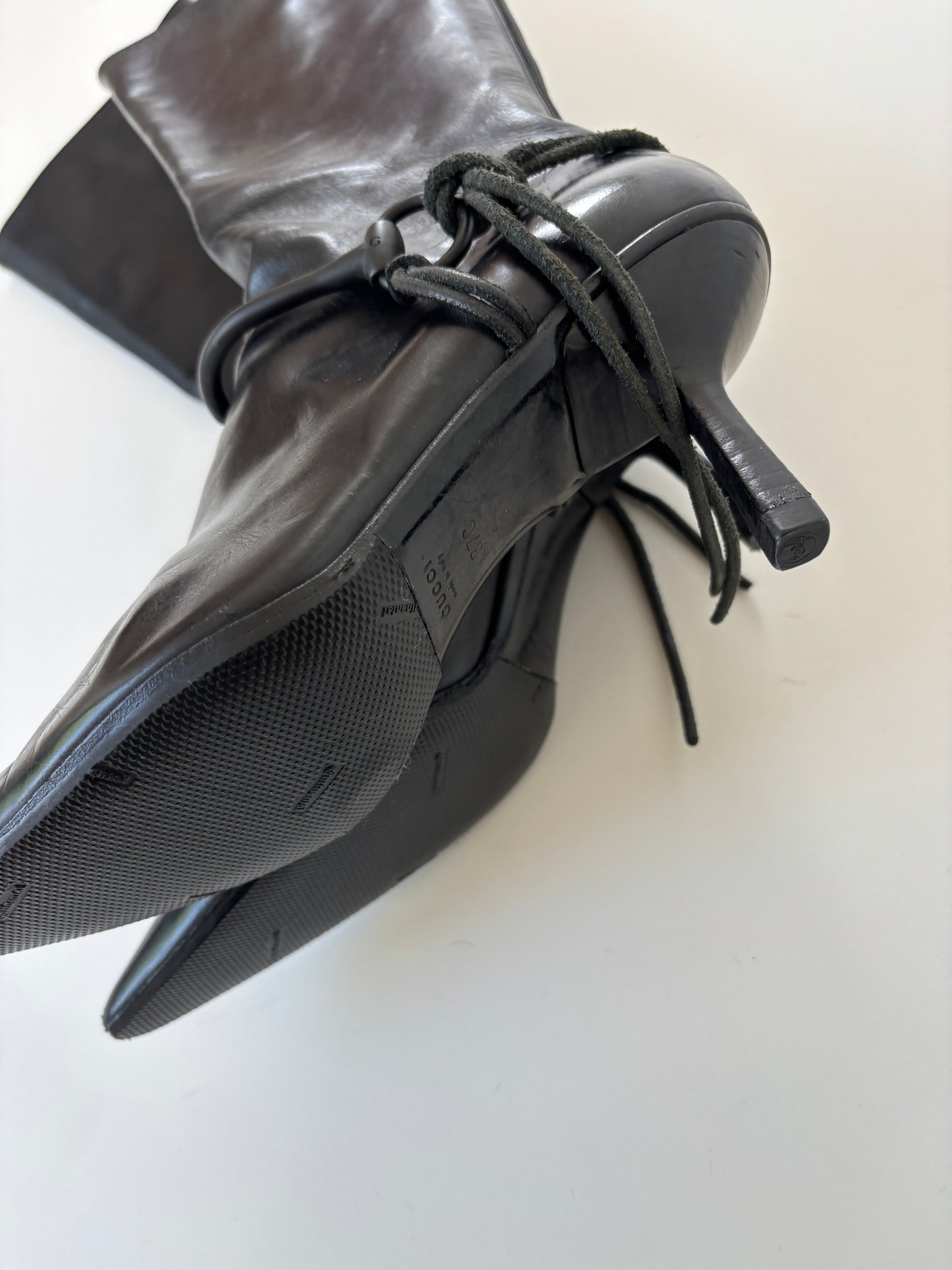 Gucci by Tom Ford 1990s black horsebit boots (EU 37 / US 6.5)