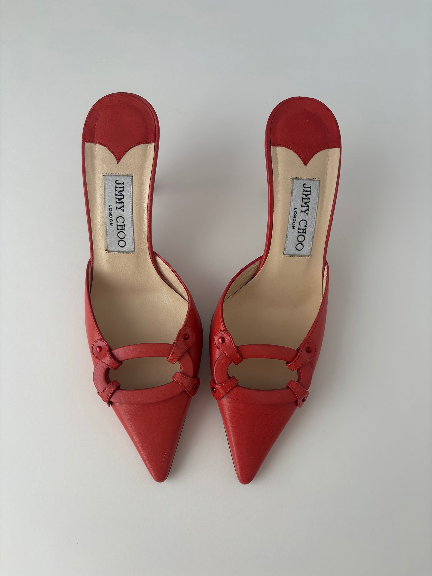 Jimmy Choo 2000s coral kitten heel mules (EU 36,5 / US 6)