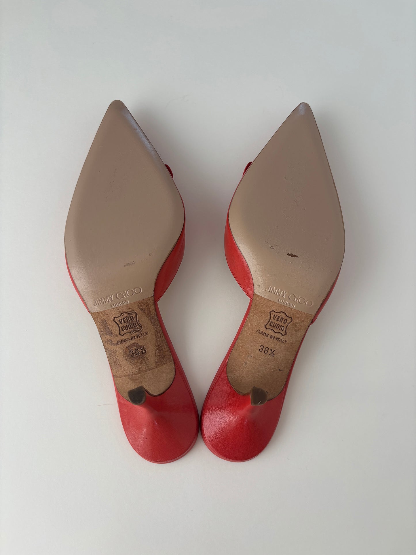 Jimmy Choo 2000s coral kitten heel mules (EU 36,5 / US 6)