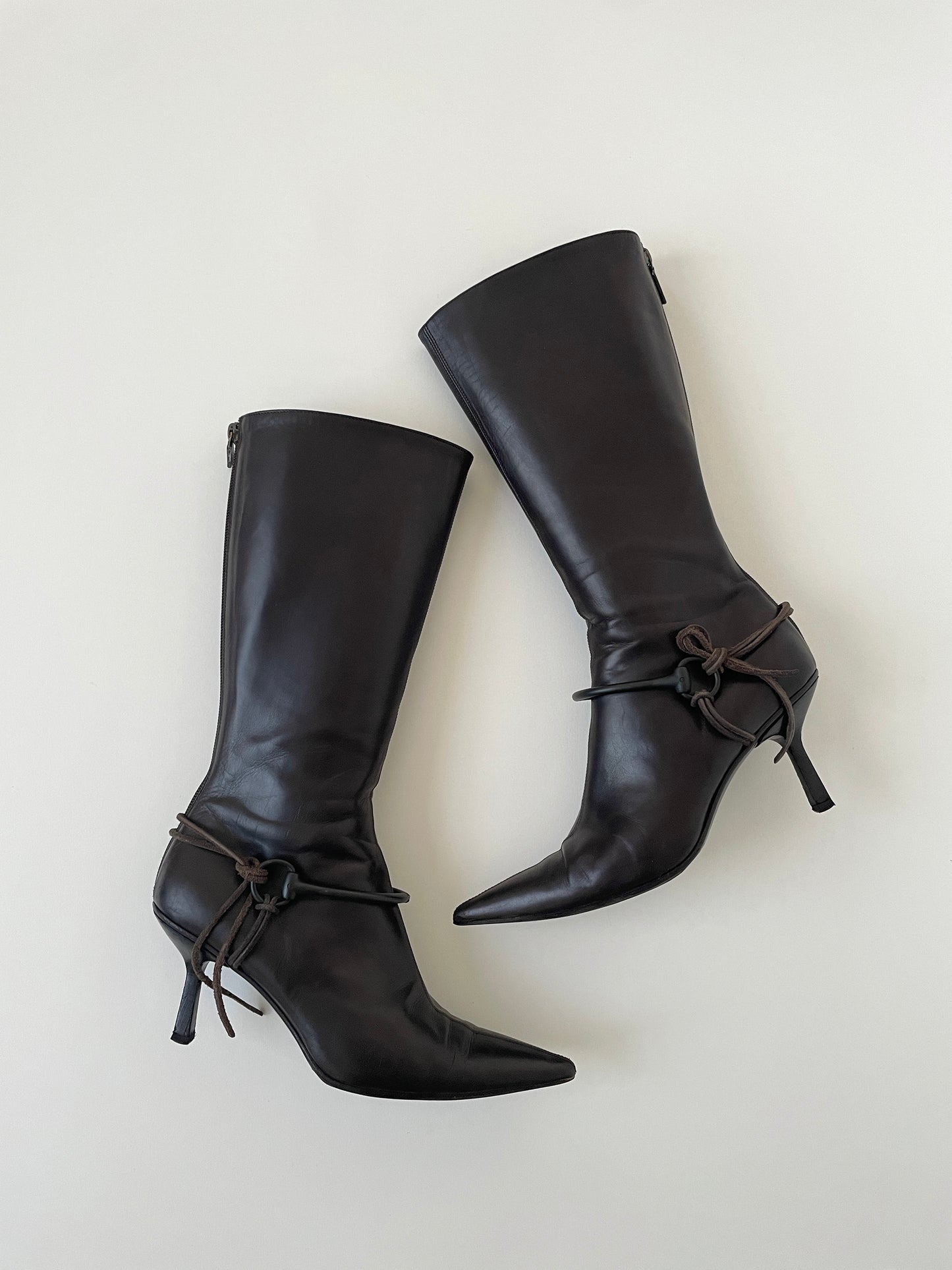 Vintage Gucci by Tom Ford iconic 1990s dark brown horsebit boots