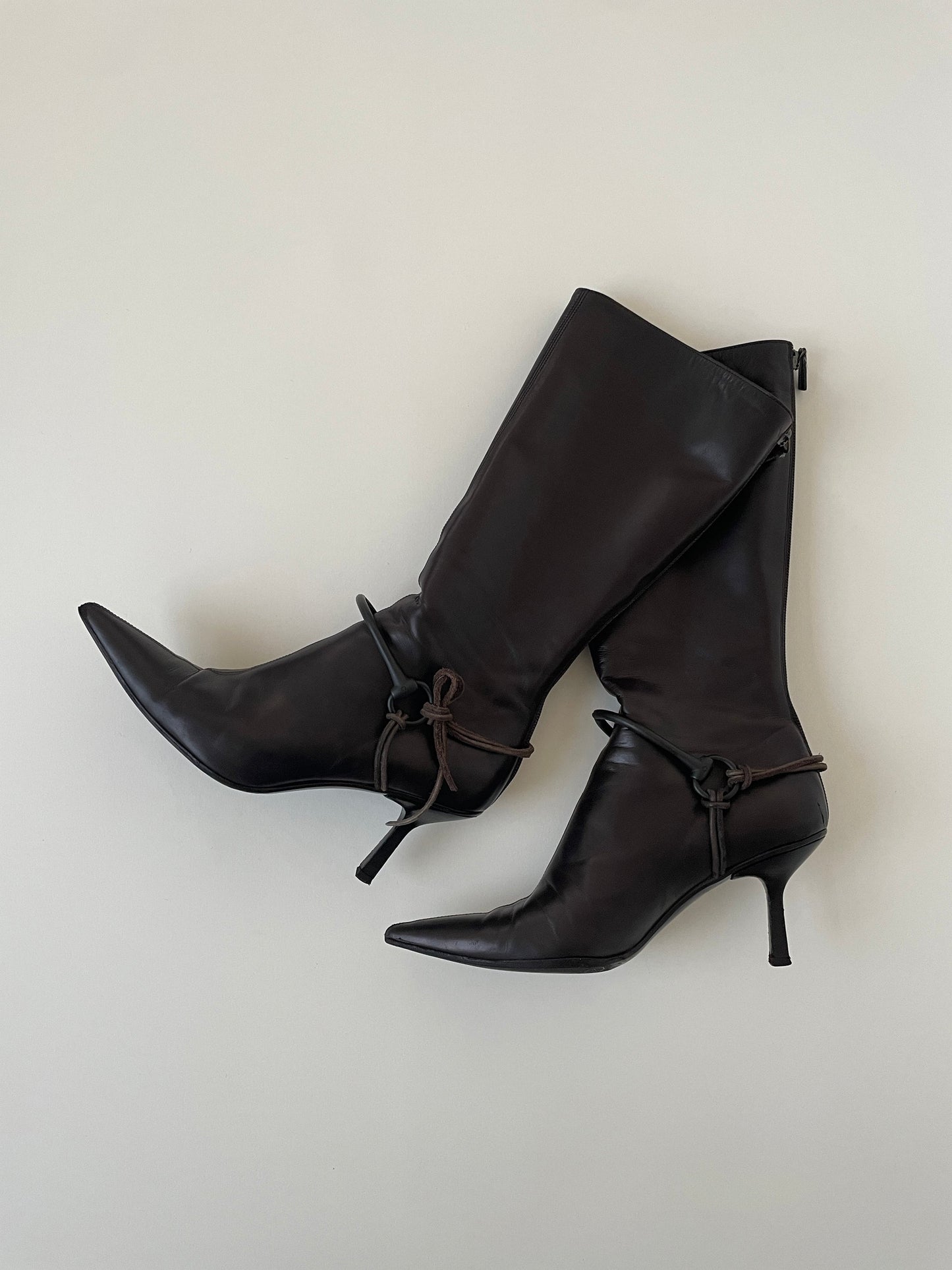 Vintage Gucci by Tom Ford iconic 1990s dark brown horsebit boots