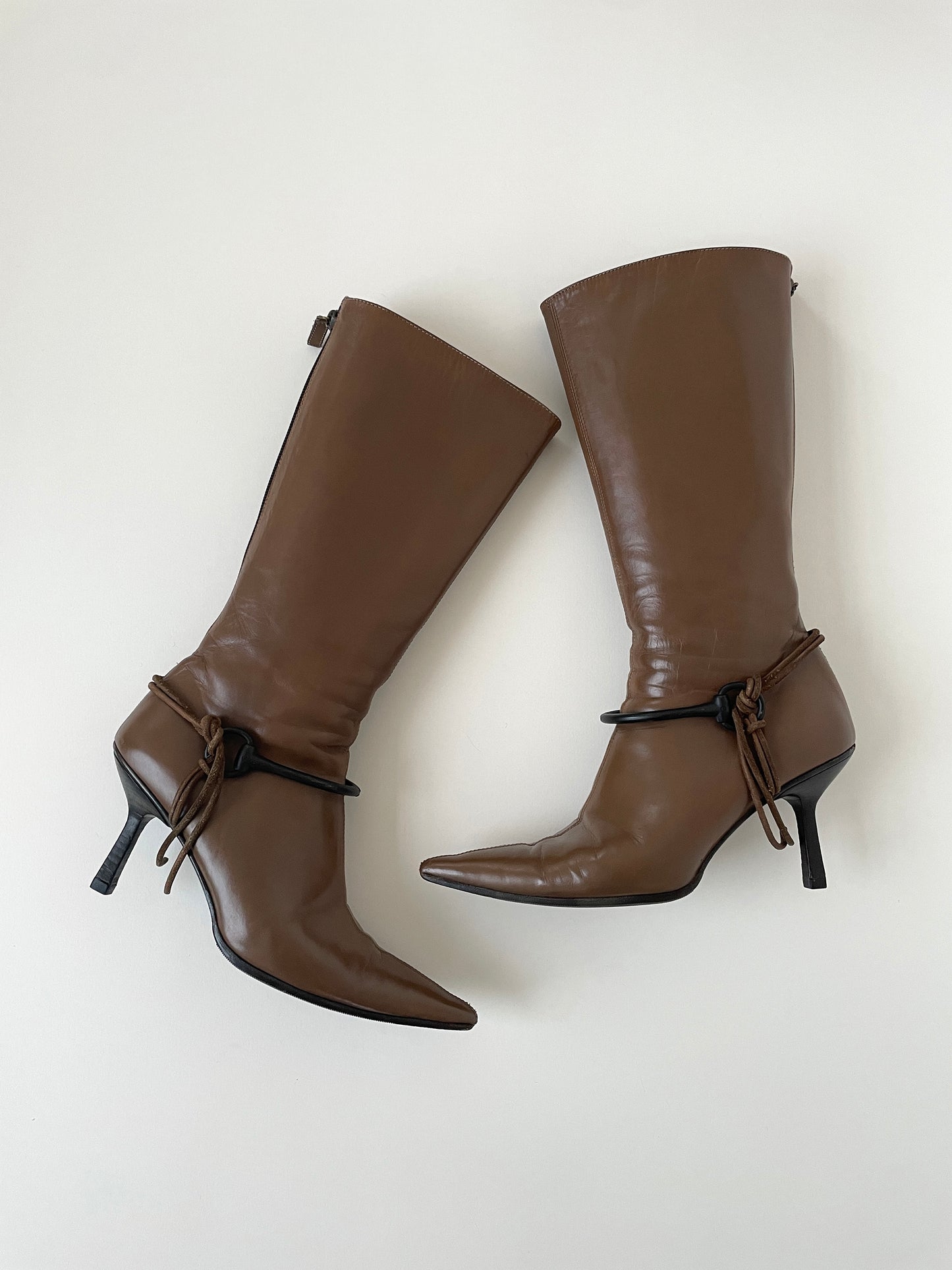 Vintage Gucci by Tom Ford iconic 1990s tan horsebit boots