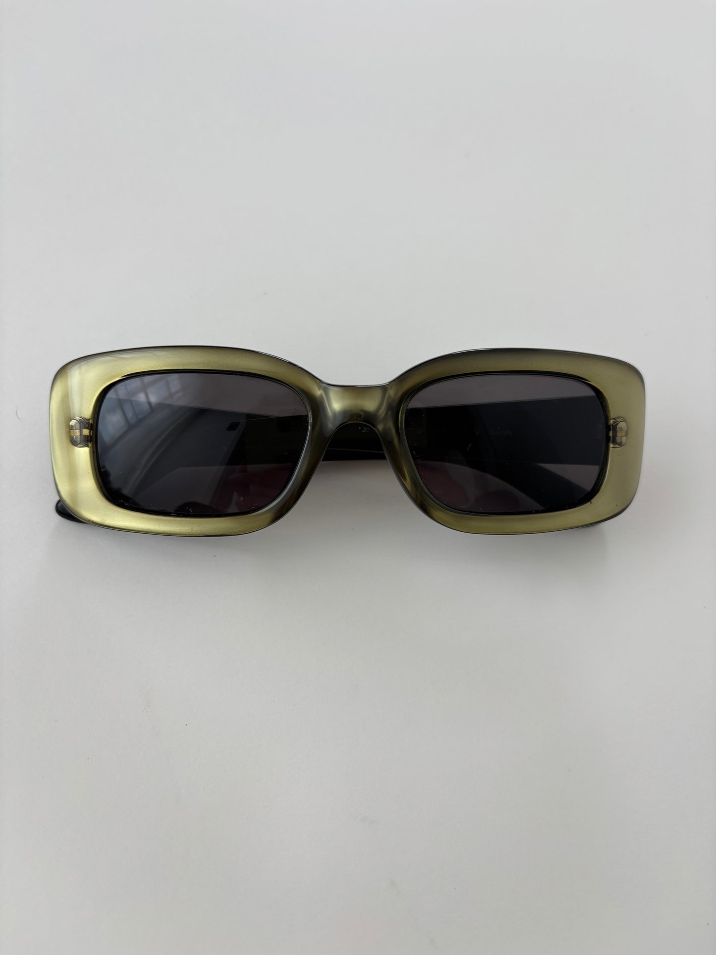 Gucci by Tom Ford 1990s shiny olive slim sunglasses