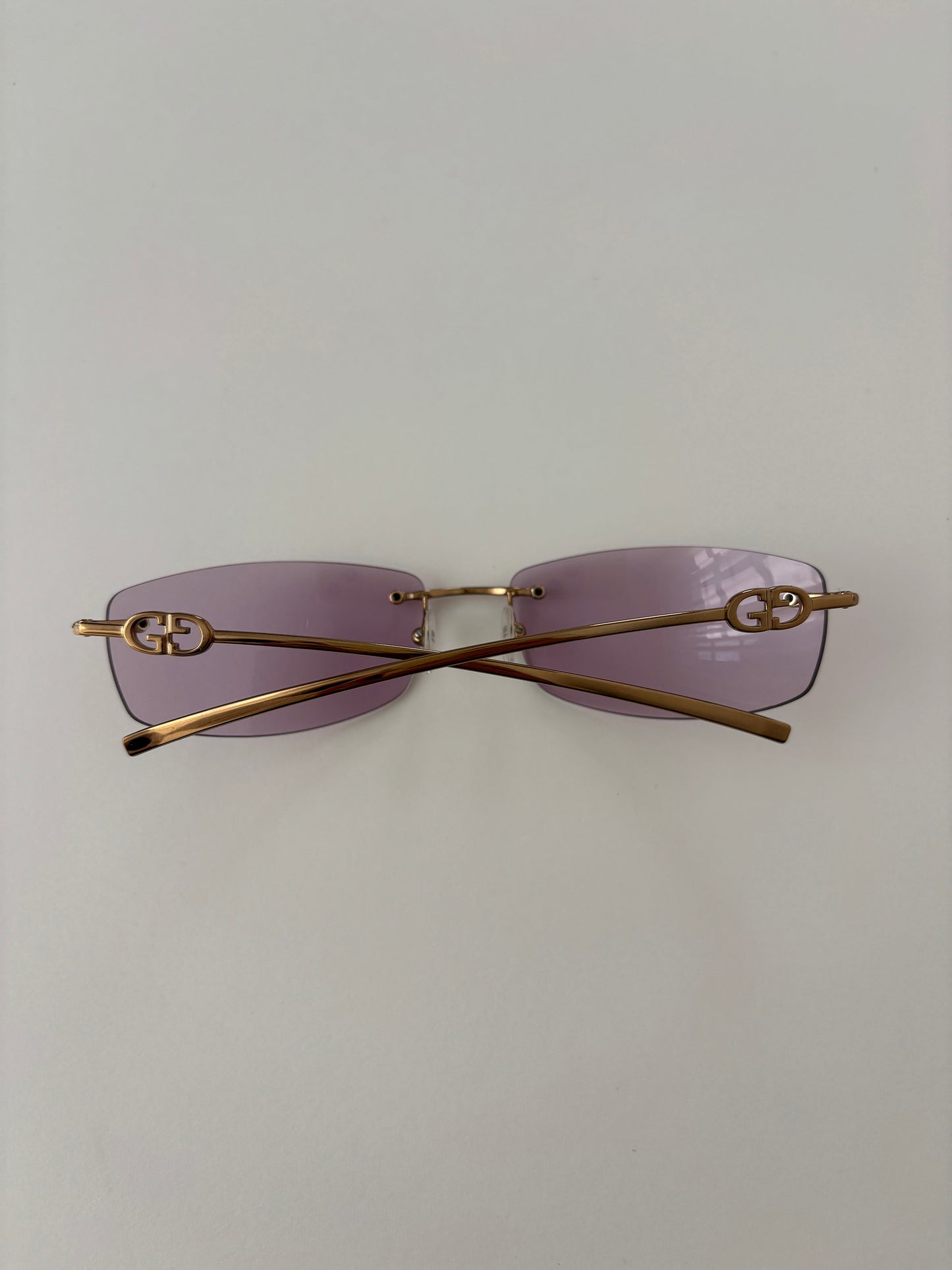 Gucci by Tom Ford 1990s pink frameless shield sunglasses