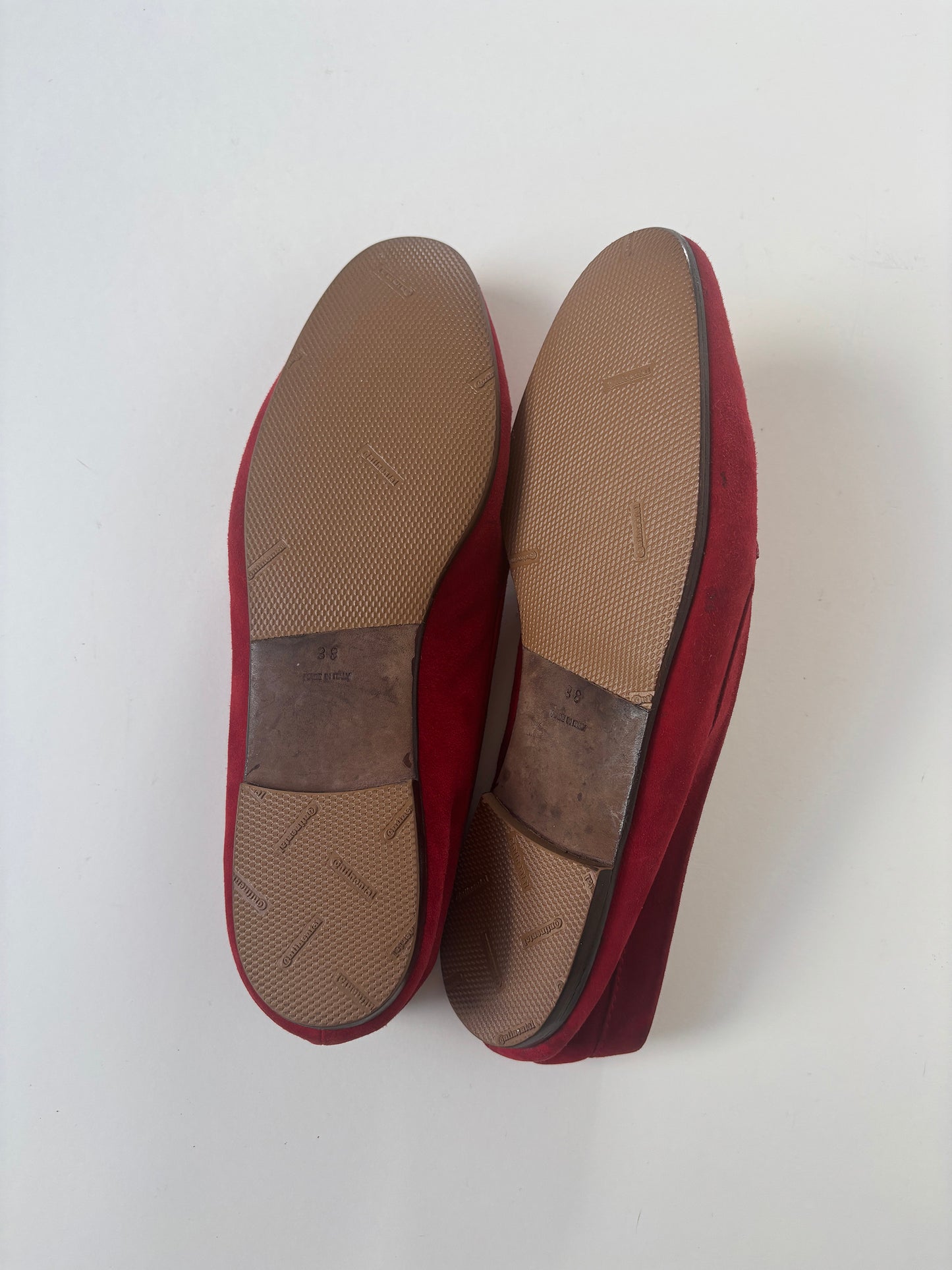 Chanel by Karl Lagerfeld 1990s iconic CC red suede loafer (EU 38 / US 7.5)