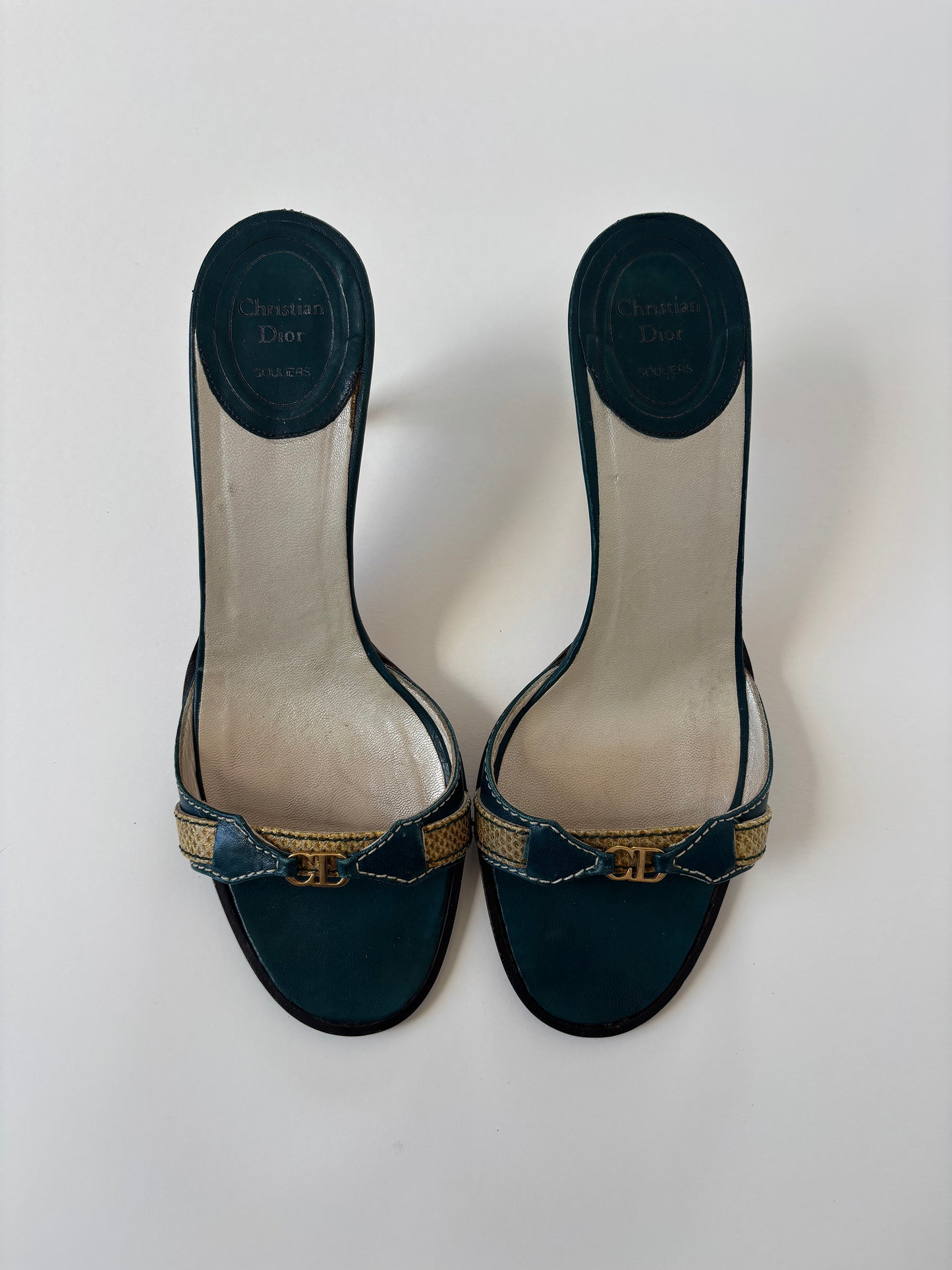 Christian Dior 2000s by John Galliano CD python mules (EU 37,5 / US 7)