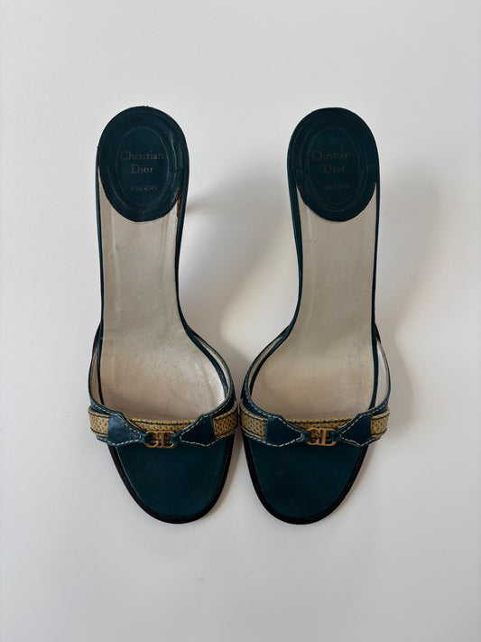 Christian Dior 2000s by John Galliano CD python mules (EU 37,5 / US 7)