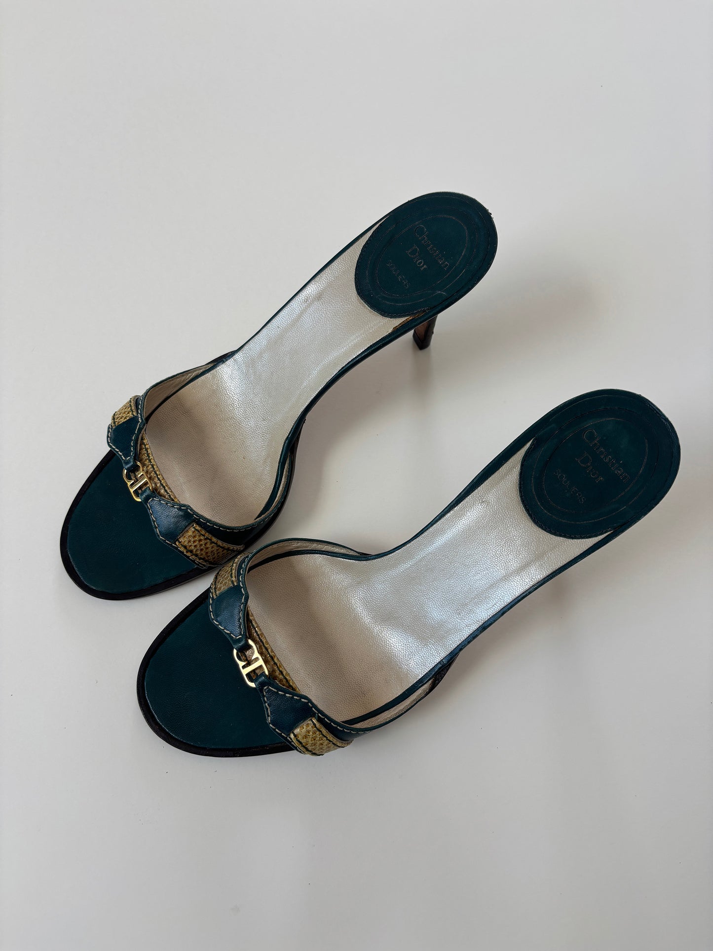 Christian Dior 2000s by John Galliano CD python mules (EU 37,5 / US 7)