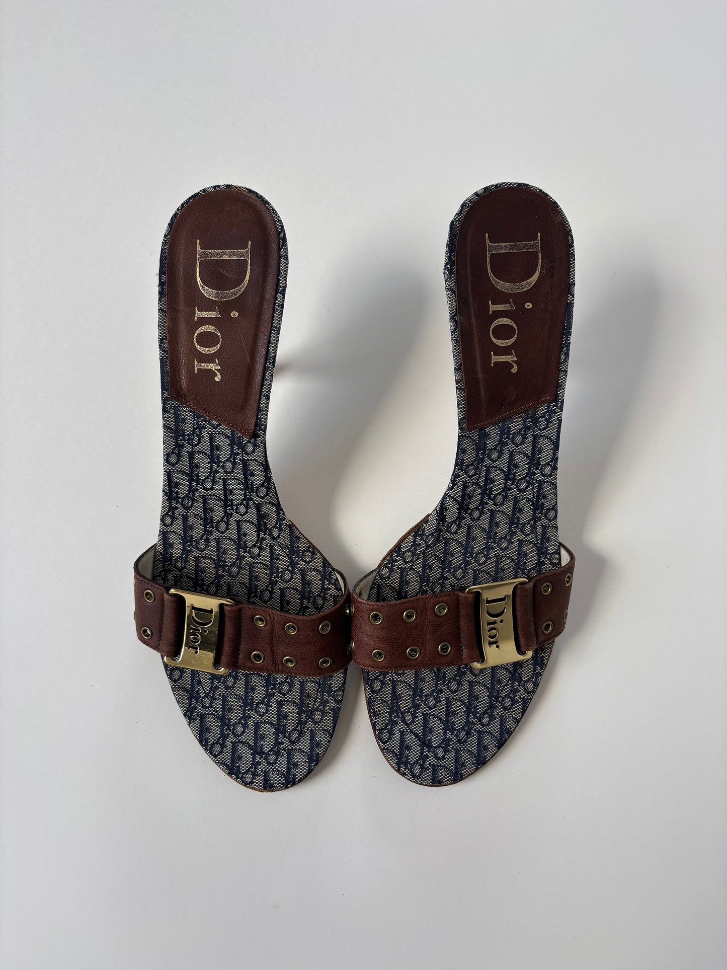 Christian Dior 2000s by John Galliano brown trotter street kitten heels (EU 40,5 / US 10)