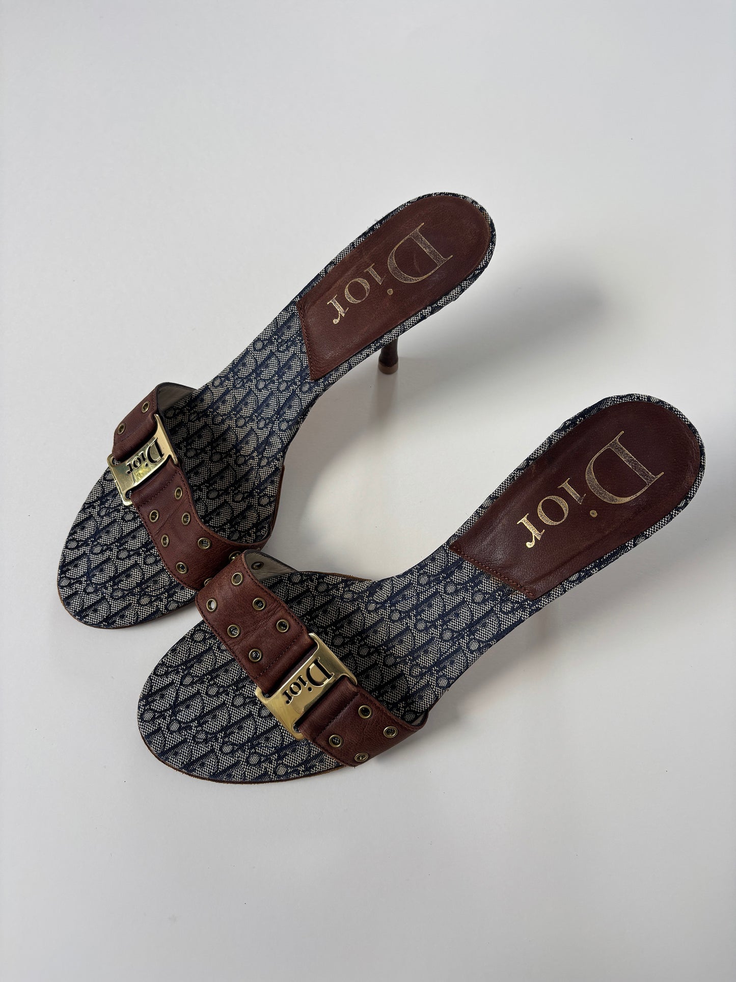 Christian Dior 2000s by John Galliano brown trotter street kitten heels (EU 40,5 / US 10)