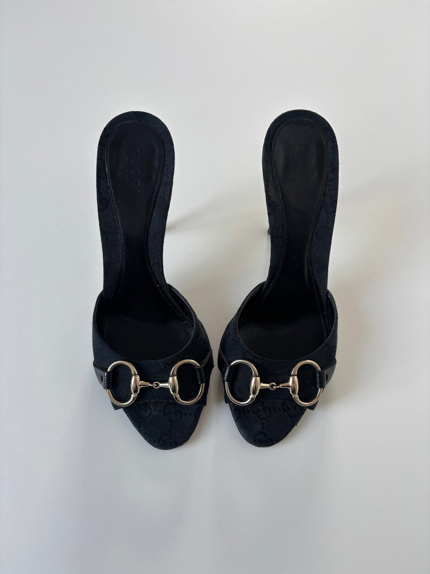 Gucci by Tom Ford 2000s black monogram horsebit heels (EU 36,5 / US 6)
