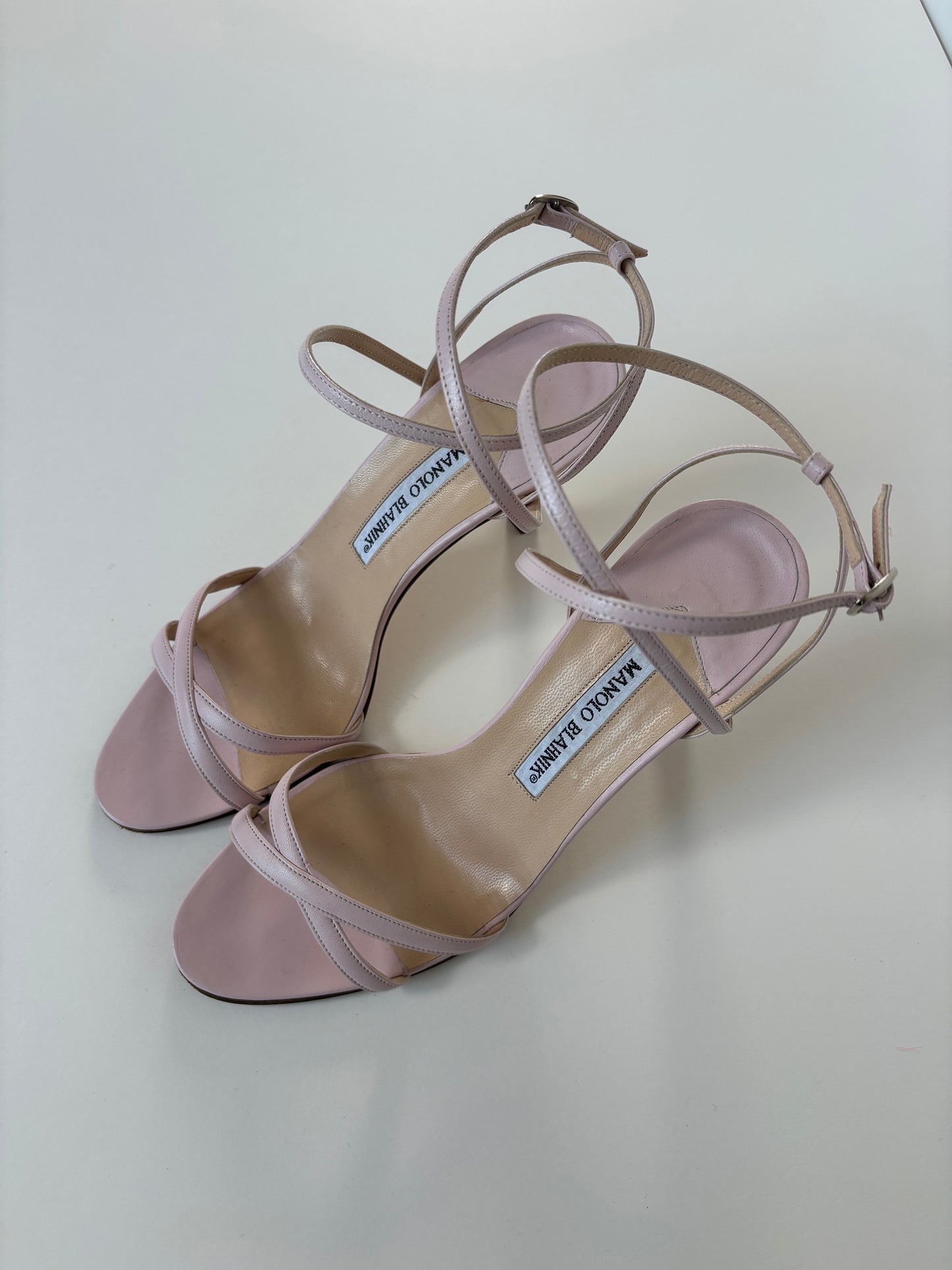 Manolo Blahnik 2000s pink strappy heels (EU 37,5 / US 7)