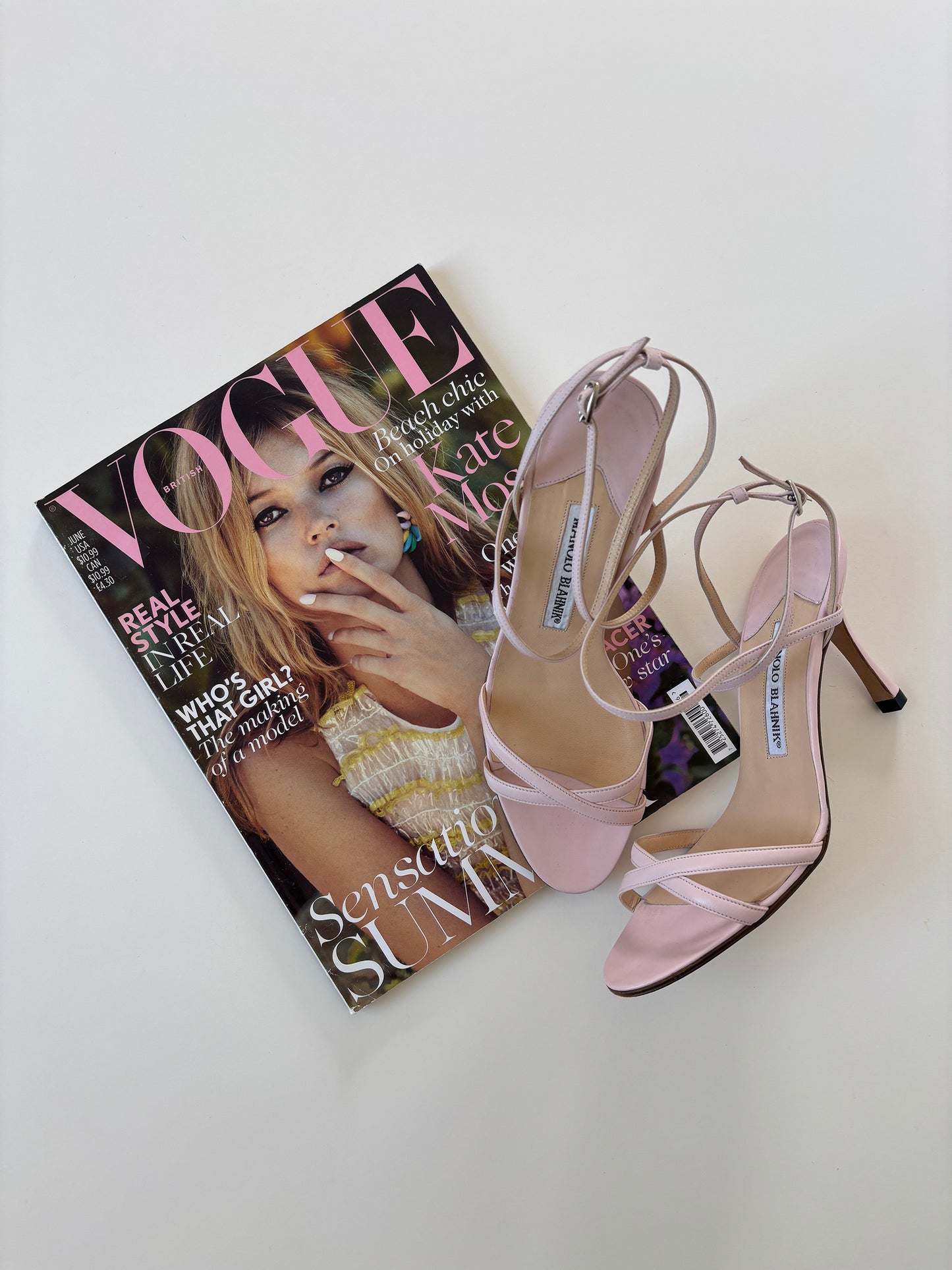 Manolo Blahnik 2000s pink strappy heels (EU 37,5 / US 7)