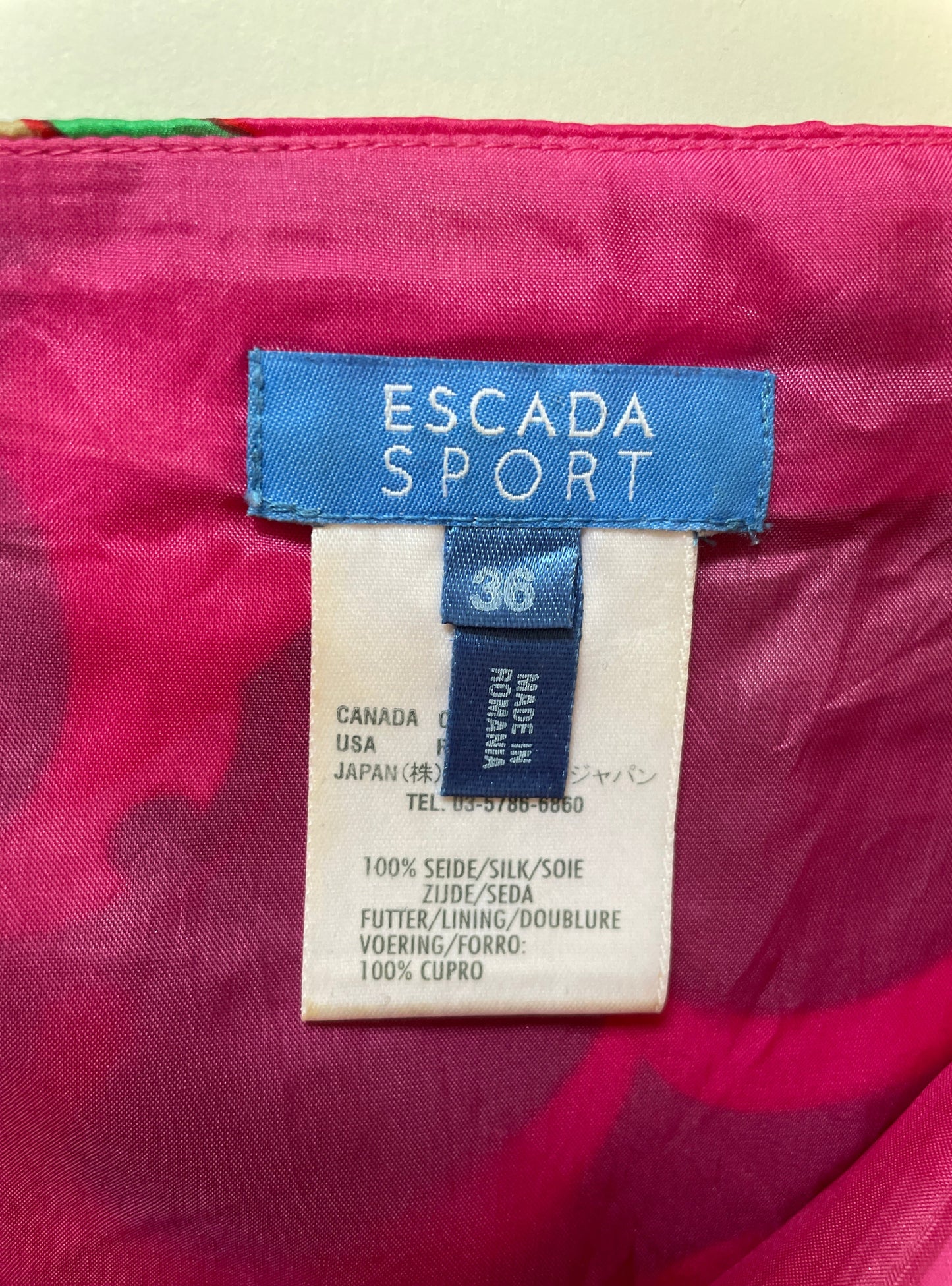 Escada Sport 90s silk skirt