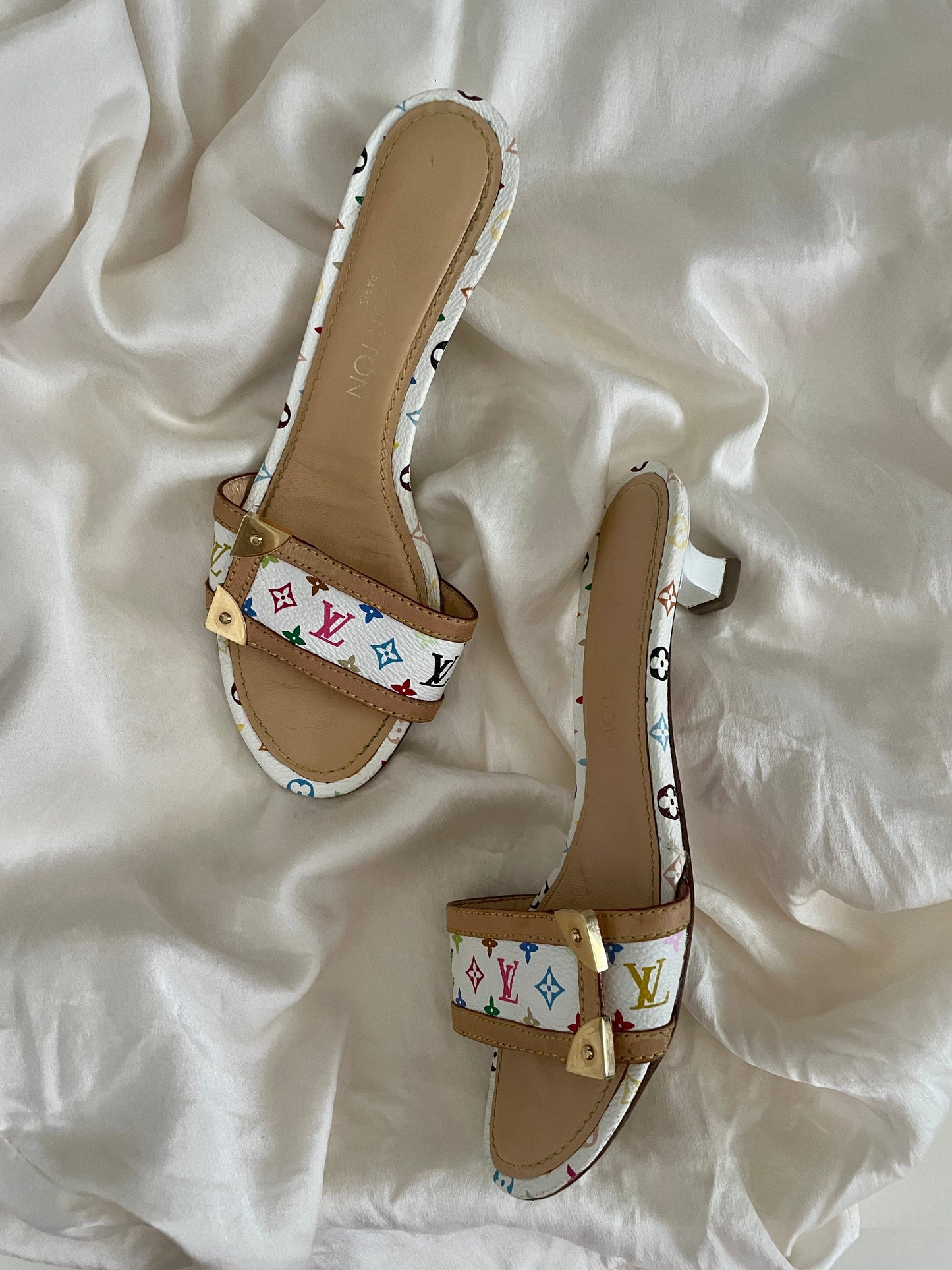 Louis Vuitton Takashi Murakami kitten heel sandals (EU 36 / US 5,5)